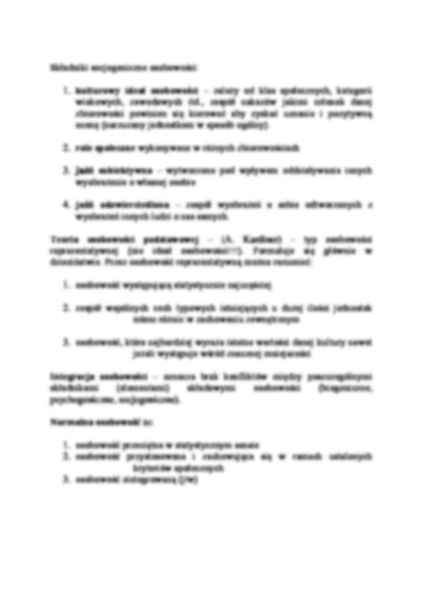 Pojęcie osobowości społecznej-opracowanie  - strona 2