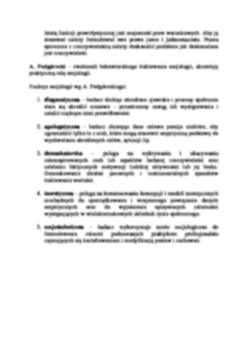 Społeczne funkcje socjologii-opracowanie  - strona 2
