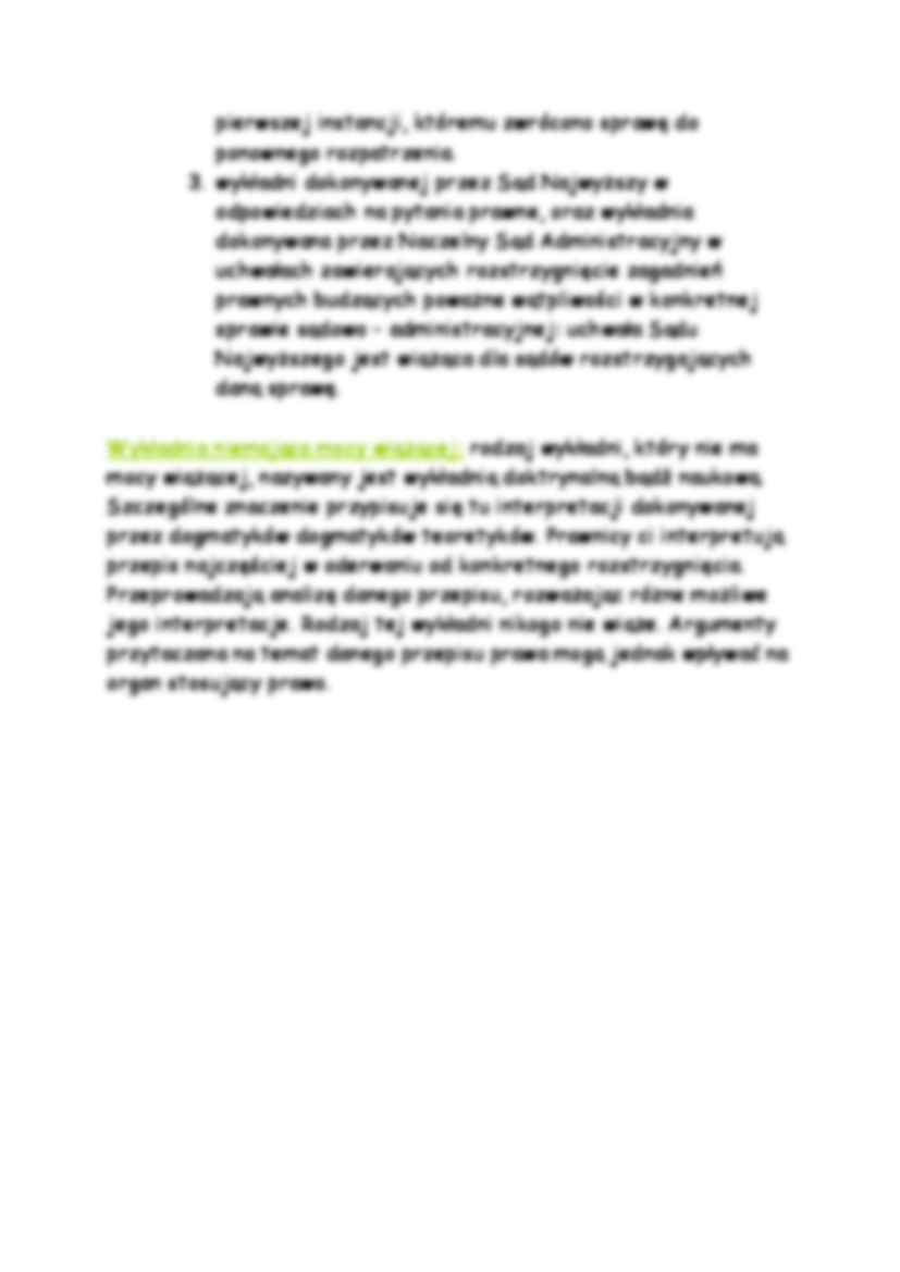 Moc wiążąca wykładni-opracowanie  - strona 3