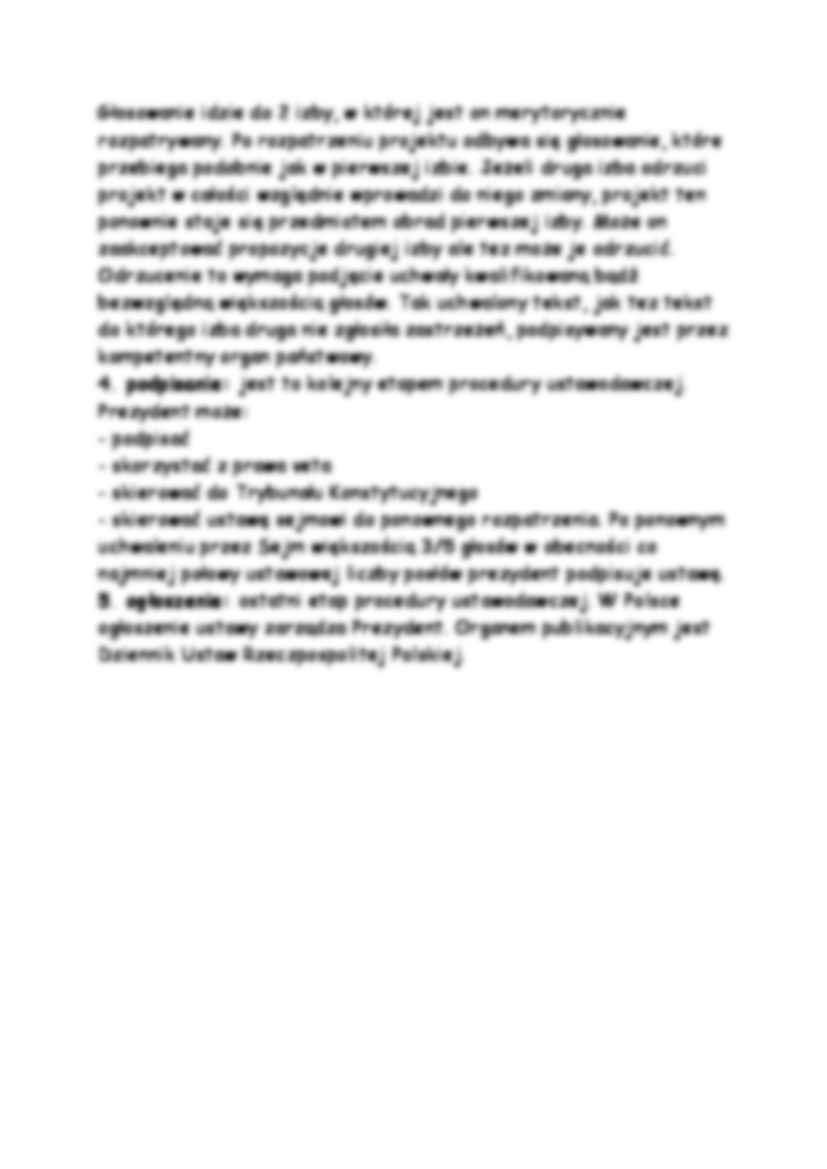 Procedura ustawodawcza-opracowanie  - strona 2