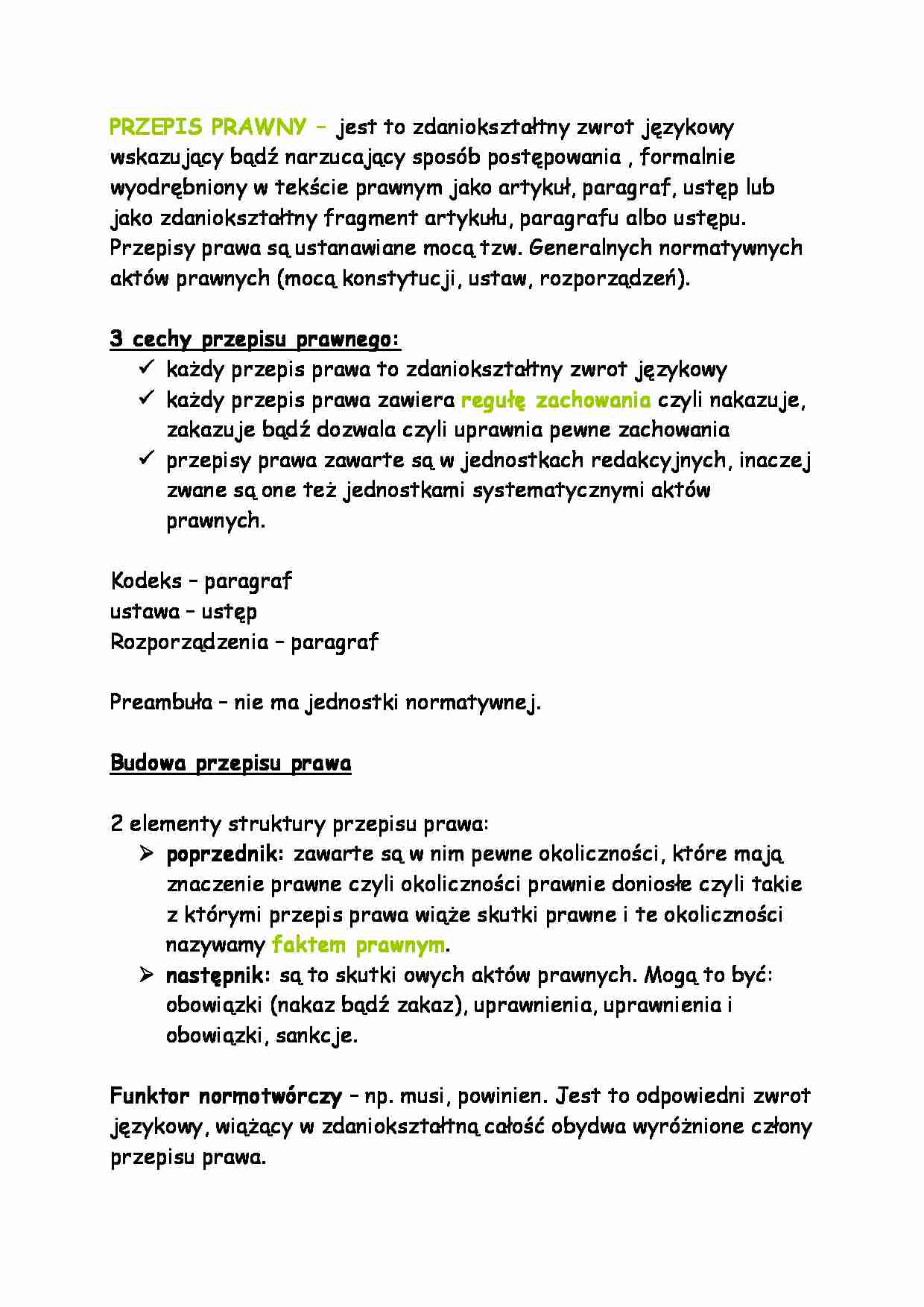 Przepis prawny-opracowanie  - strona 1