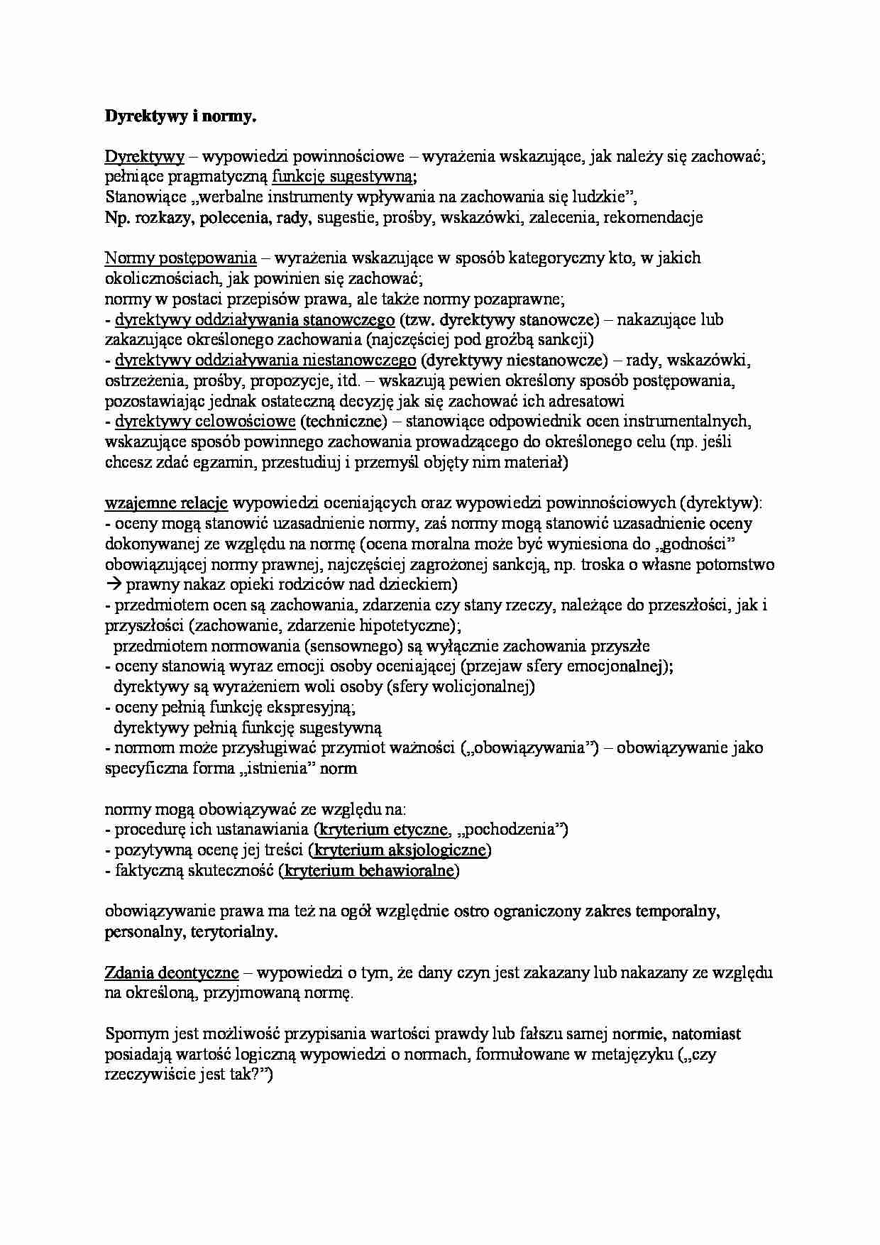 Dyrektywy i normy-opracowanie  - strona 1