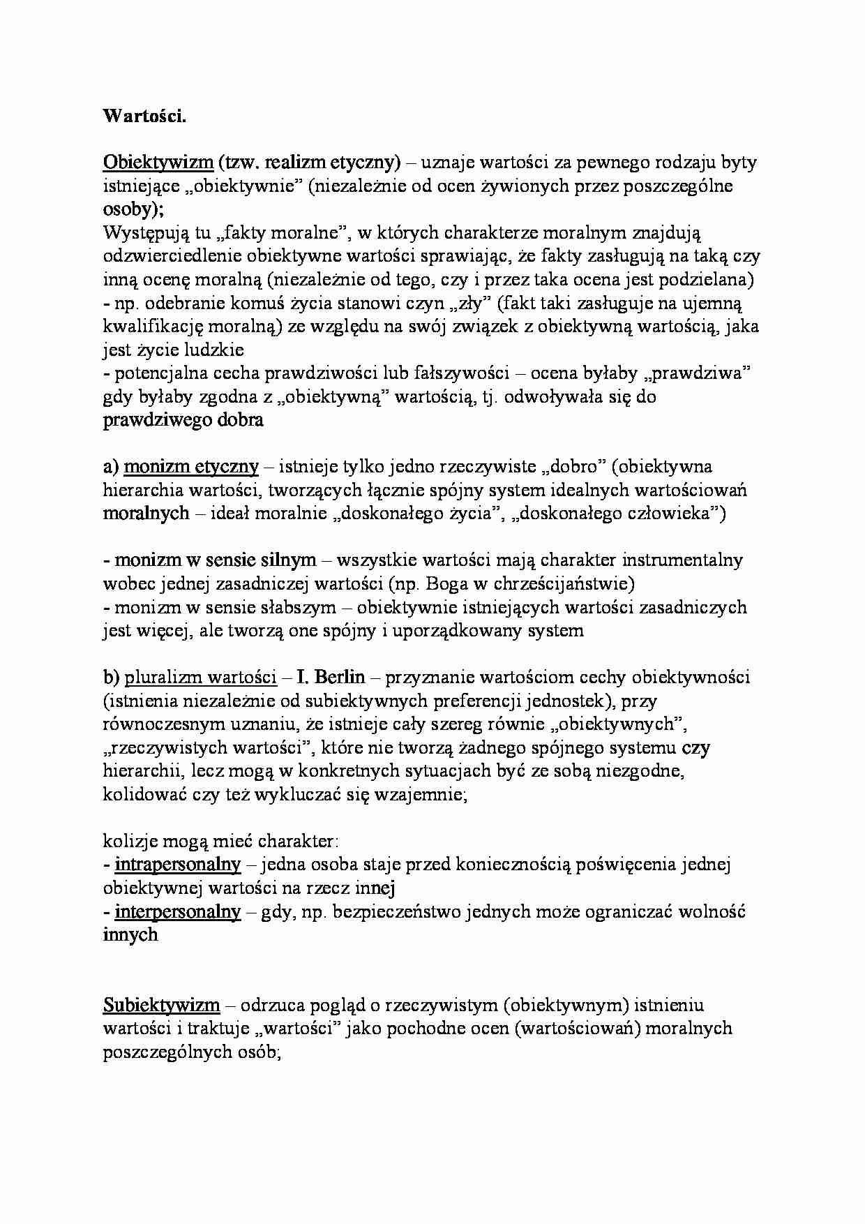 Wartości-opracowanie  - strona 1