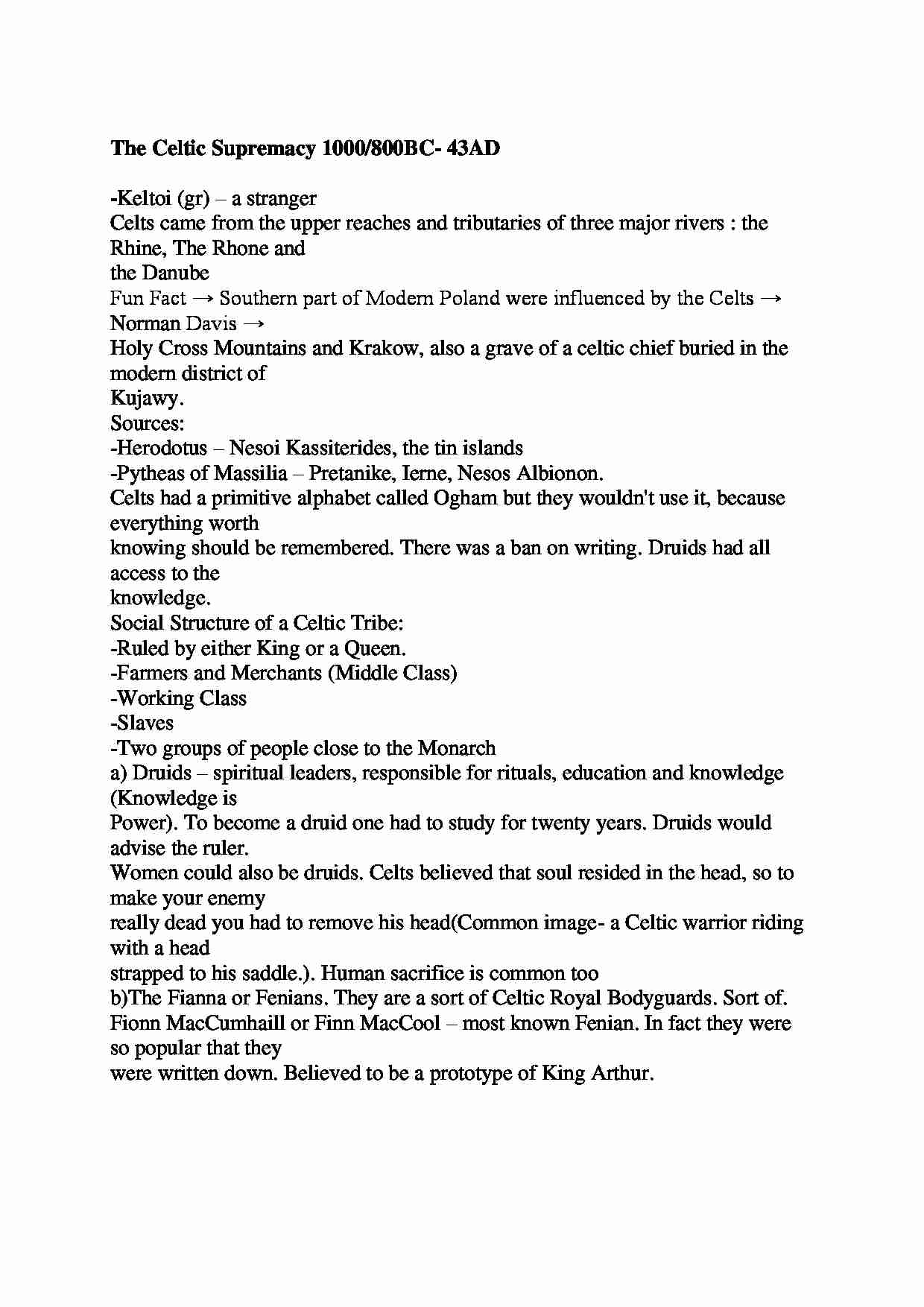 The Celtic Supremacy 1000-opracowanie - strona 1