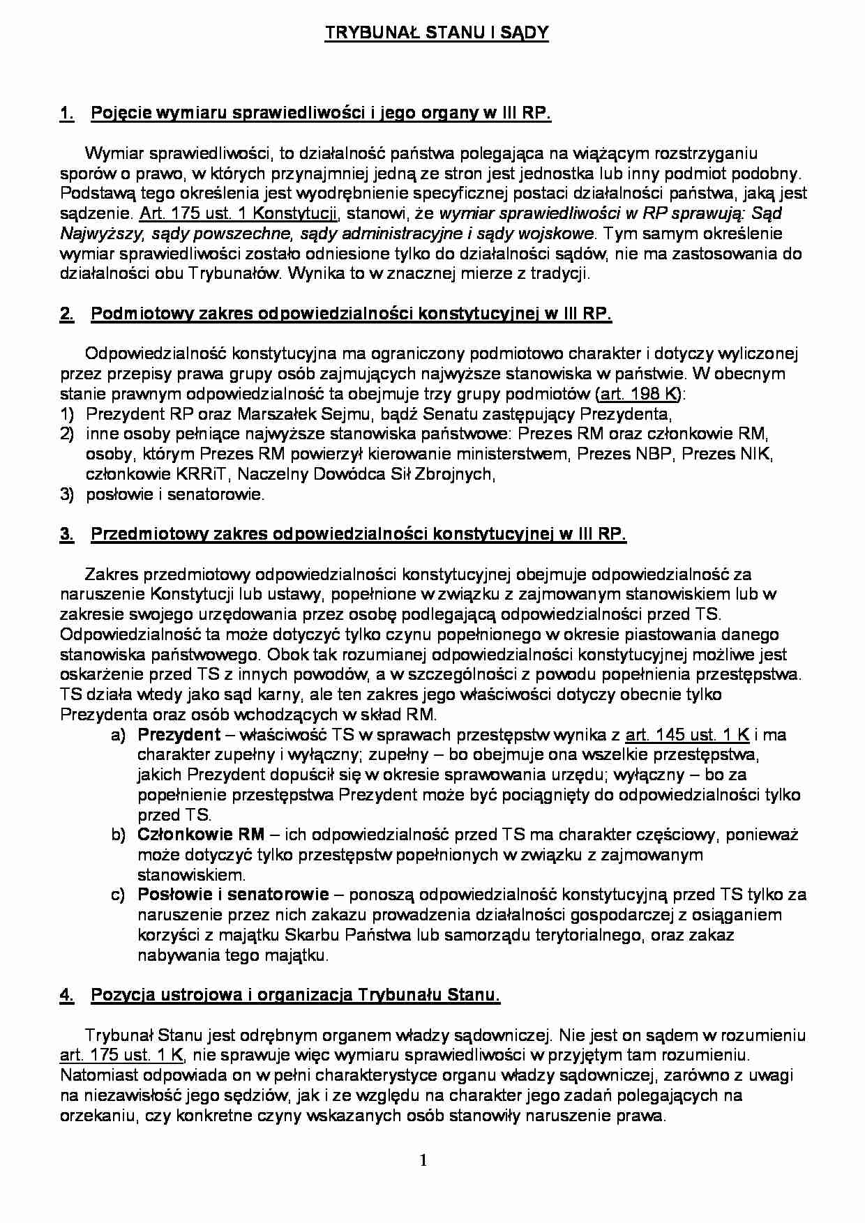 Trybunał Stanu i sądy-opracowanie - strona 1