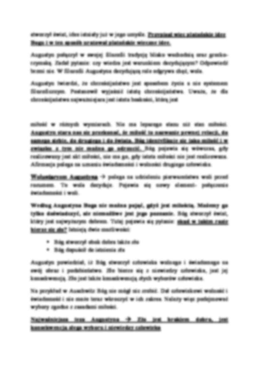 Filozofia Św. Augusta-opracowanie - strona 2