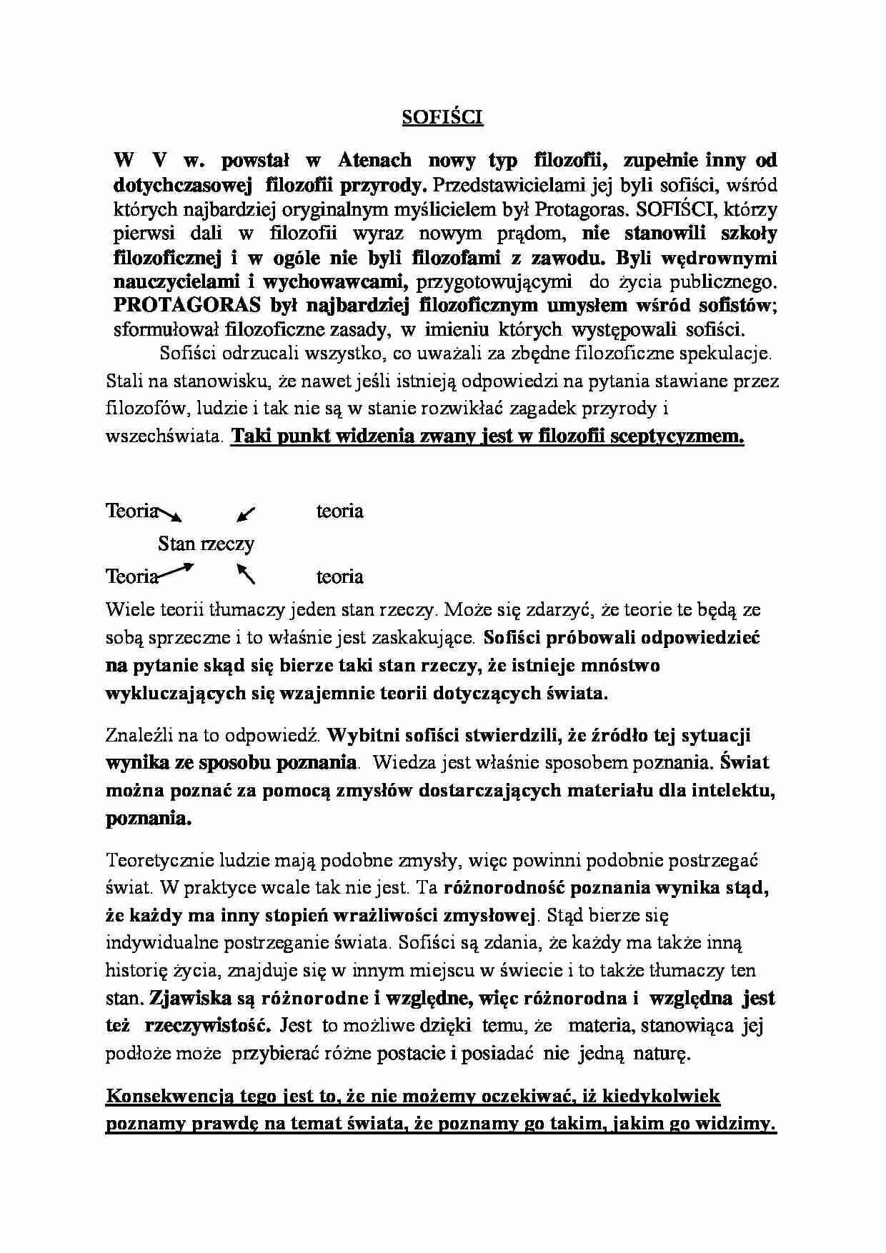 Sofiści-opracowanie - strona 1