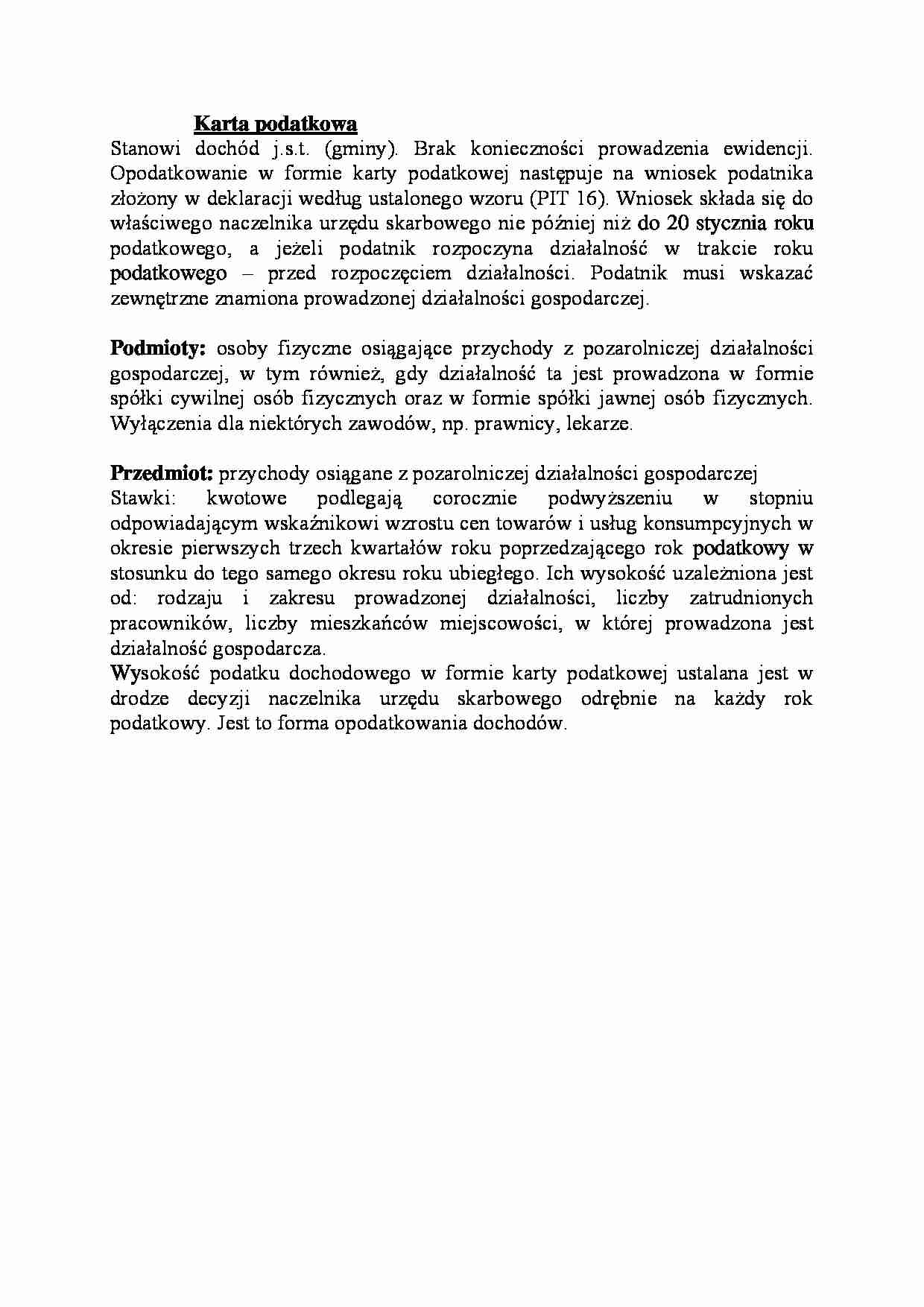 Karta podatkowa-opracowanie - strona 1