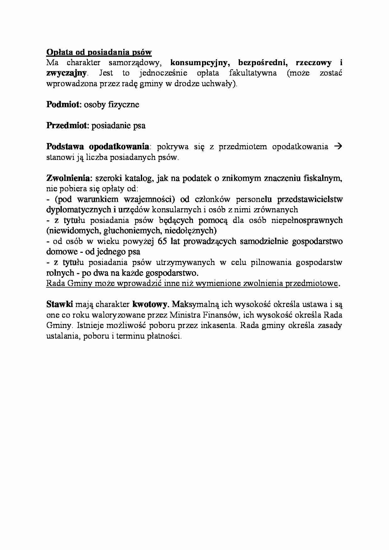 Opłata od posiadania psów-opracowanie - strona 1