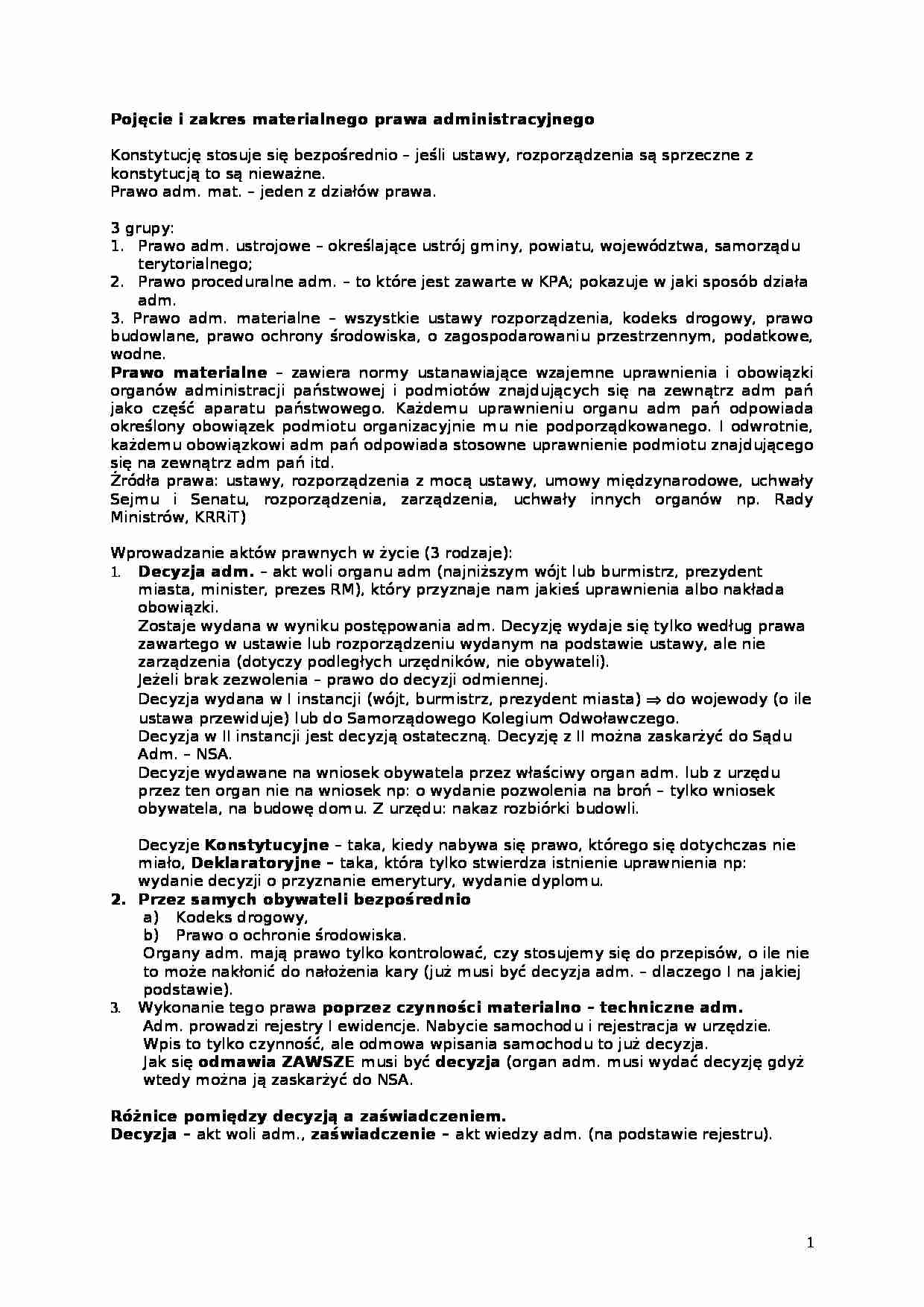 prawo administracyjne1 - strona 1