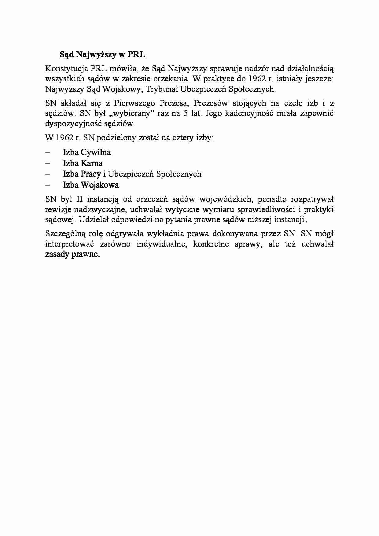 Sąd Najwyższy w PRL-opracowanie - strona 1