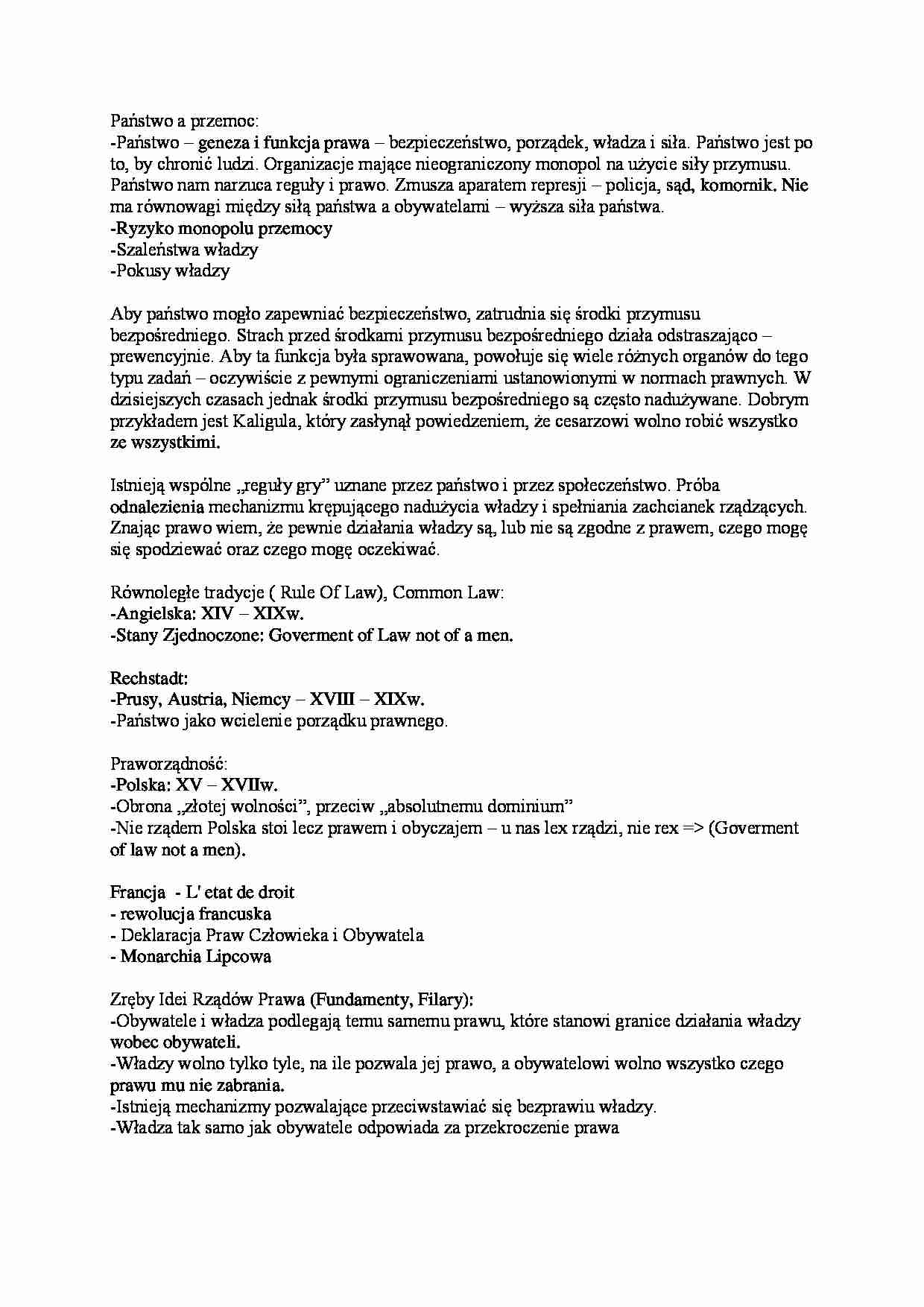 Państwo a przemoc-opracowanie - strona 1