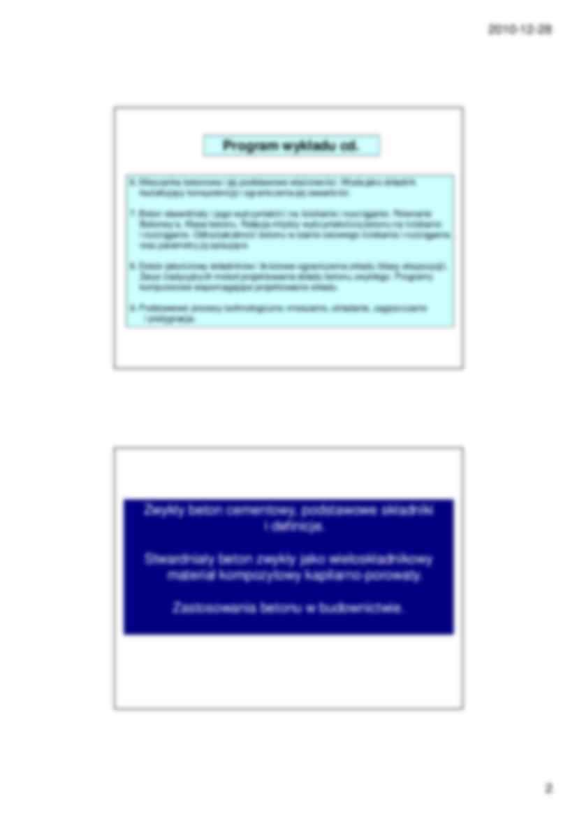 Technologia betonu - wykład 1 - strona 2