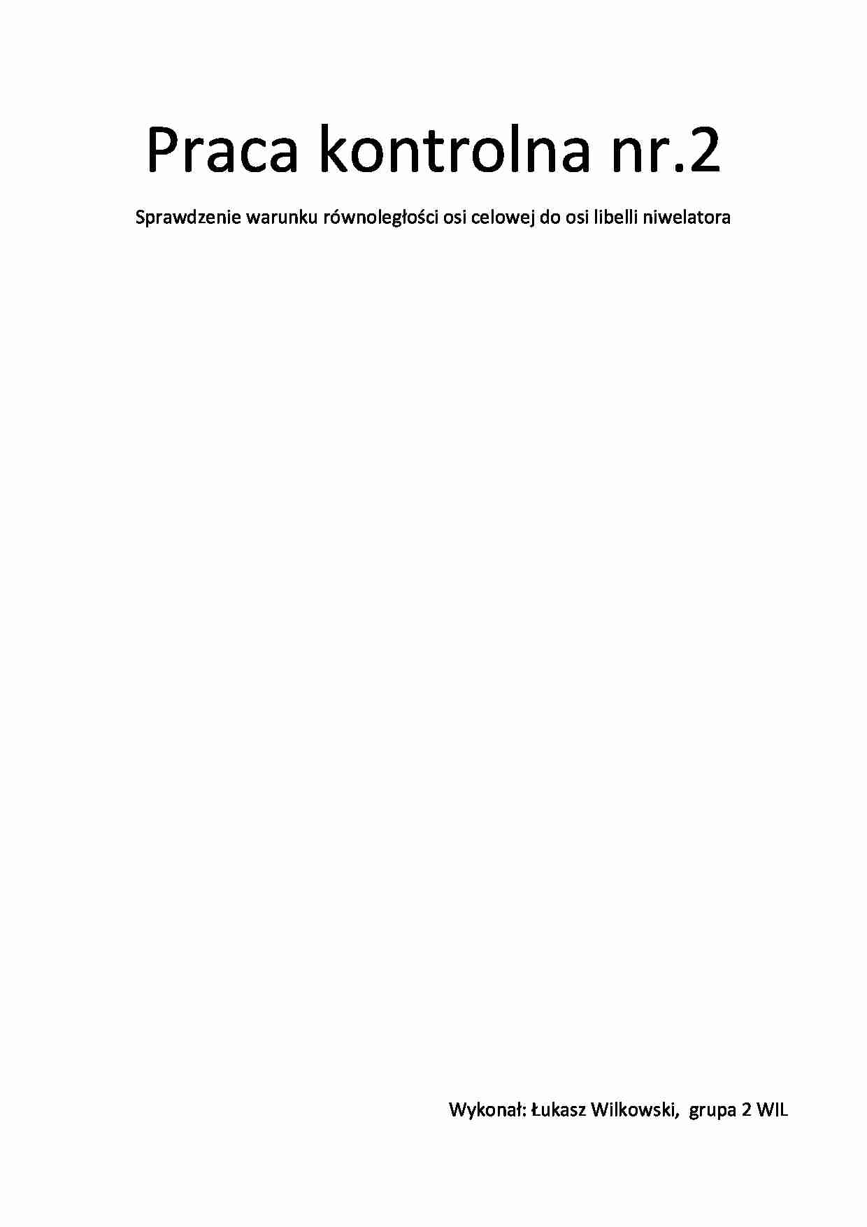 Geodezja -praca kontrolna nr 1,2 - strona 1