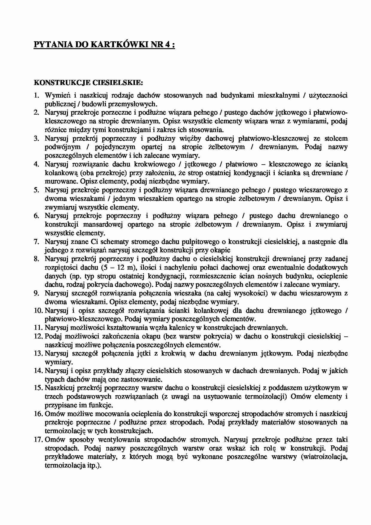 Konstrukcje ciesielskie - omówienie - strona 1