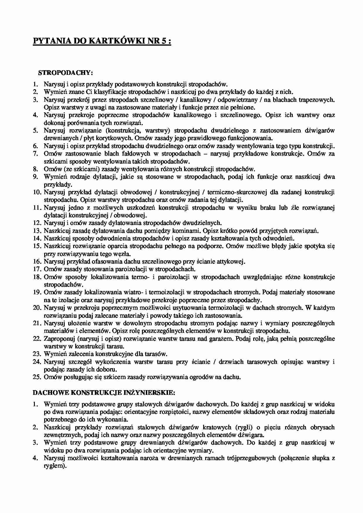 Stropodachy - kartkówka - strona 1