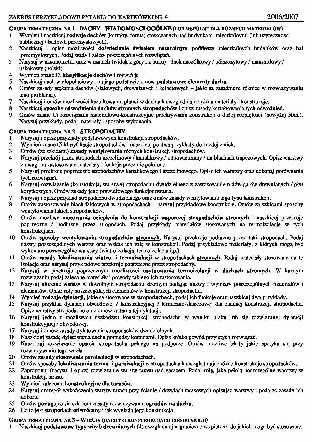 Budownictwo - kartkówka nr 4 - strona 1