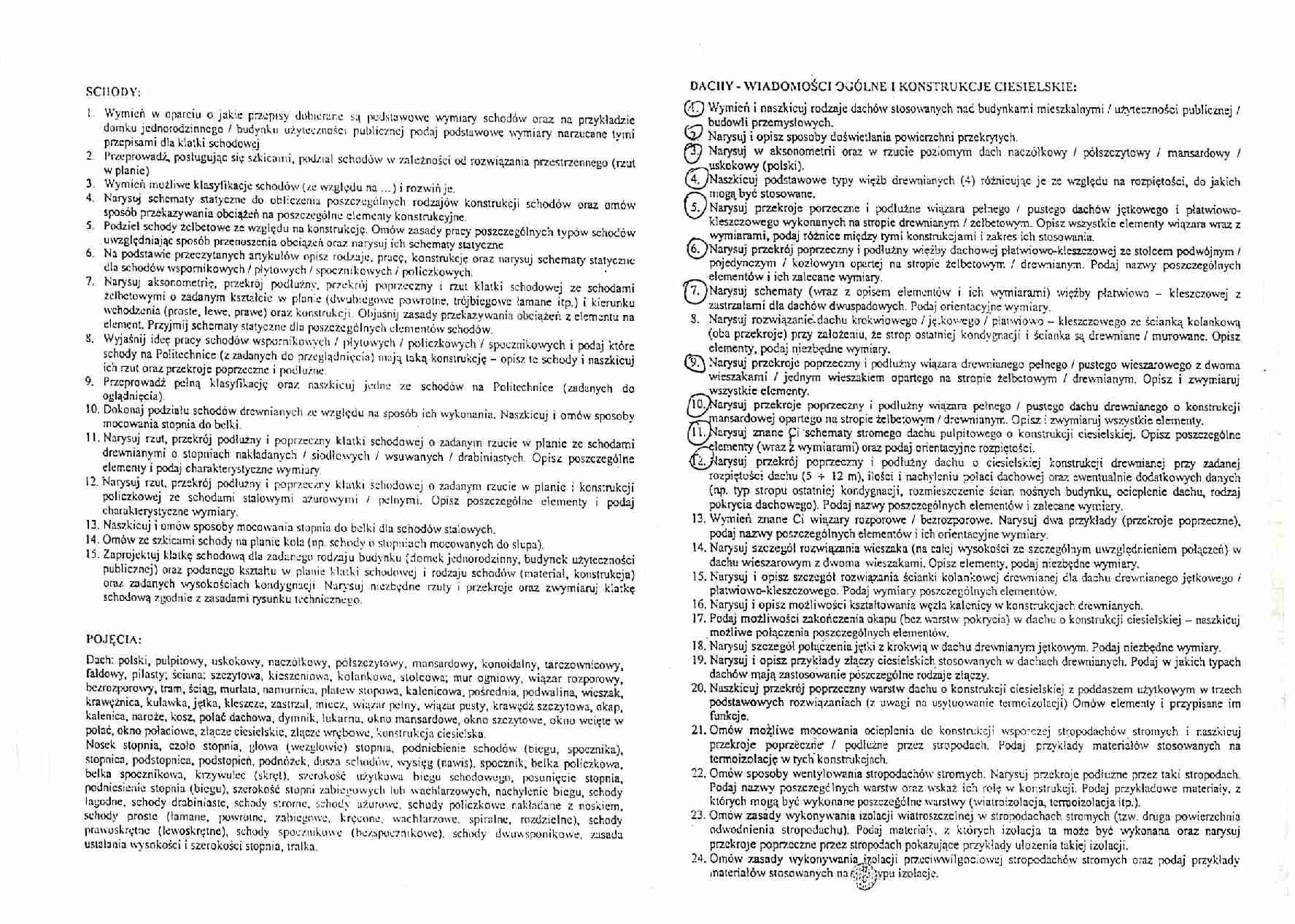 Budownictwo - kolokwium - strona 1