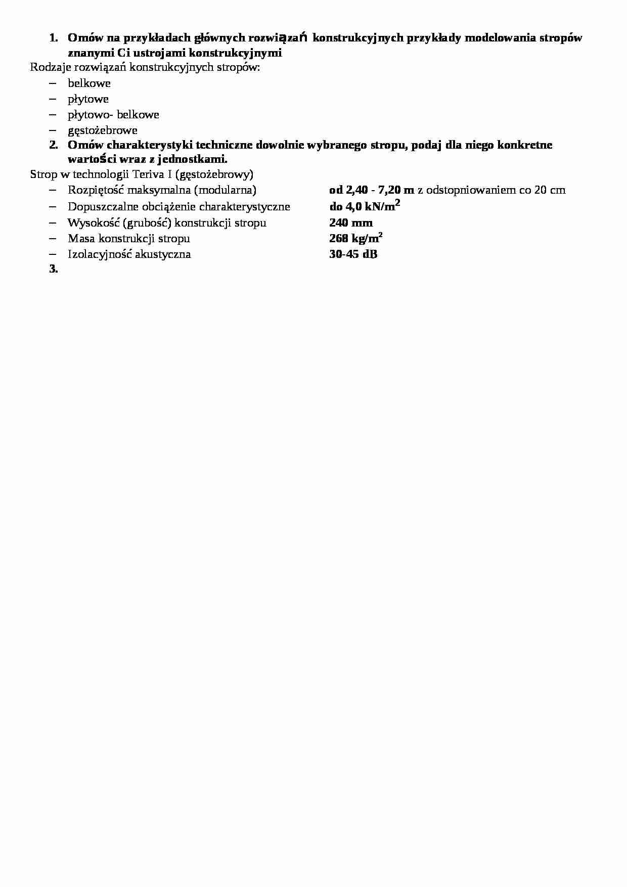 Modelowanie stropów - omówienie - strona 1