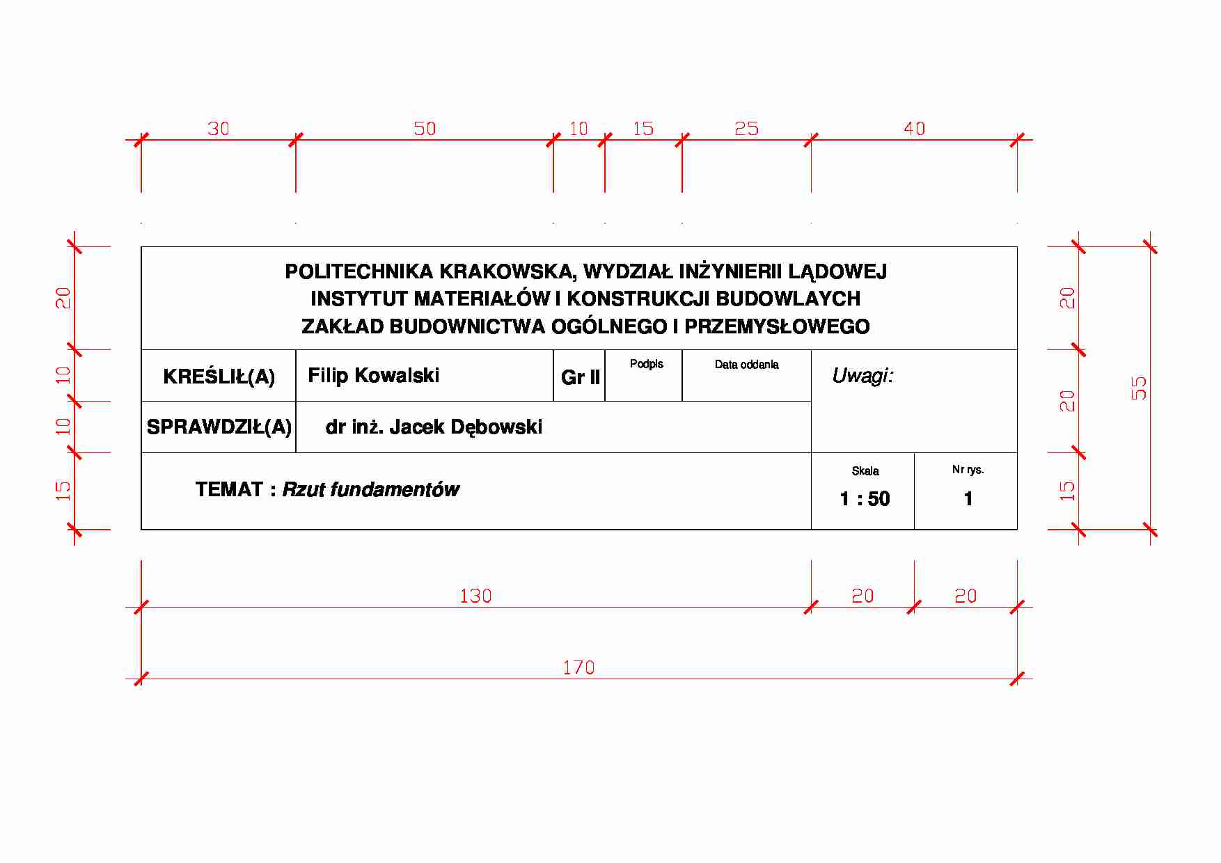 Budownictwo - tabelka - strona 1