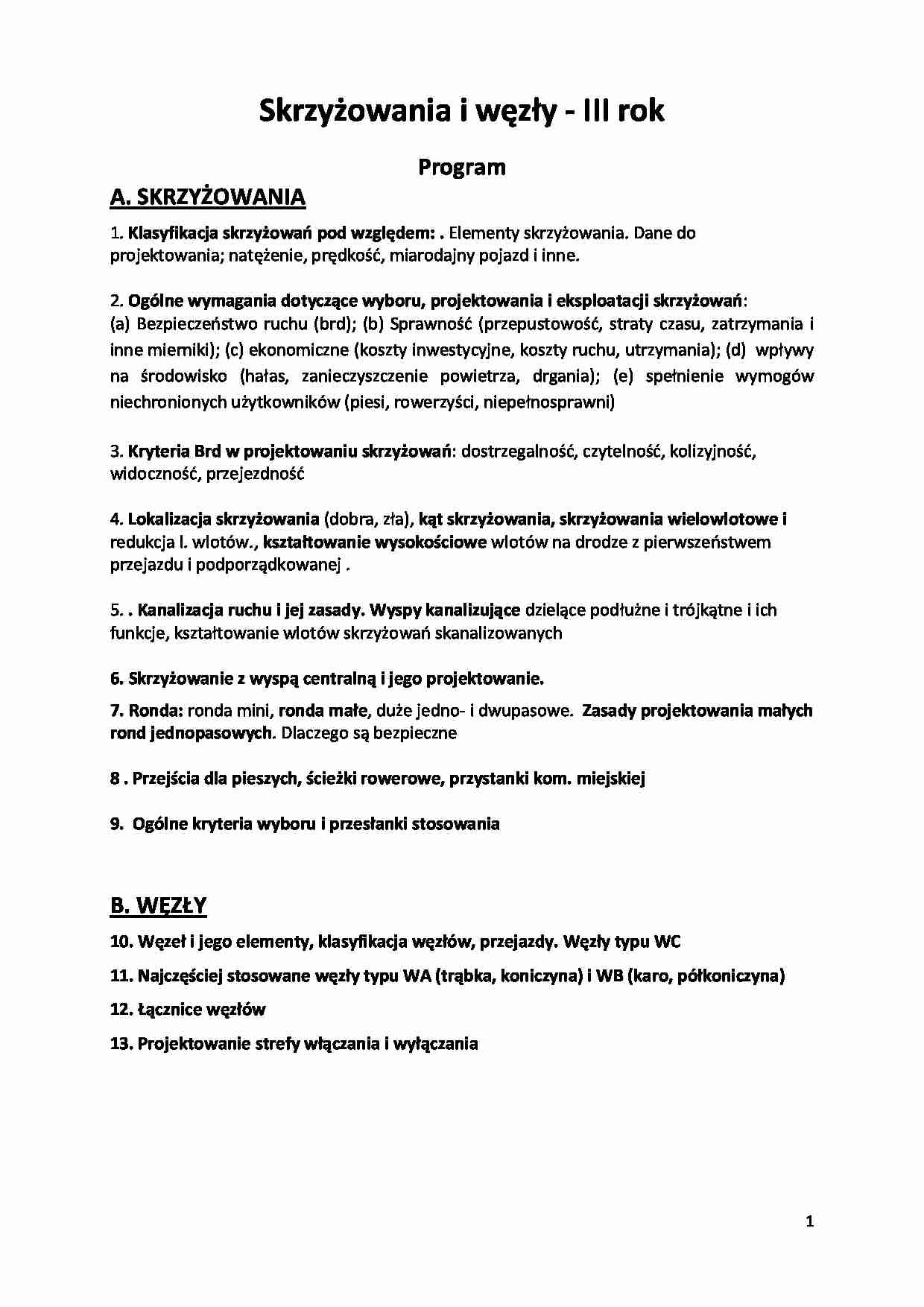 Skrzyżowania i  ronda - omówienie - strona 1