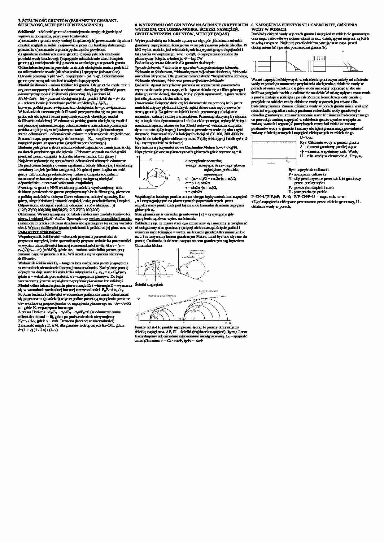 Ściśliwość gruntu - materiały pomocnicze - strona 1