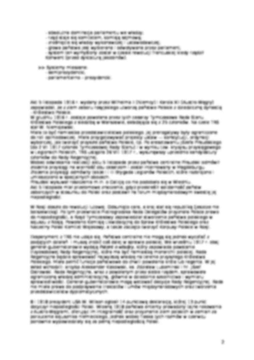 Historia Ustroju Polski XX w. - wykład - strona 2