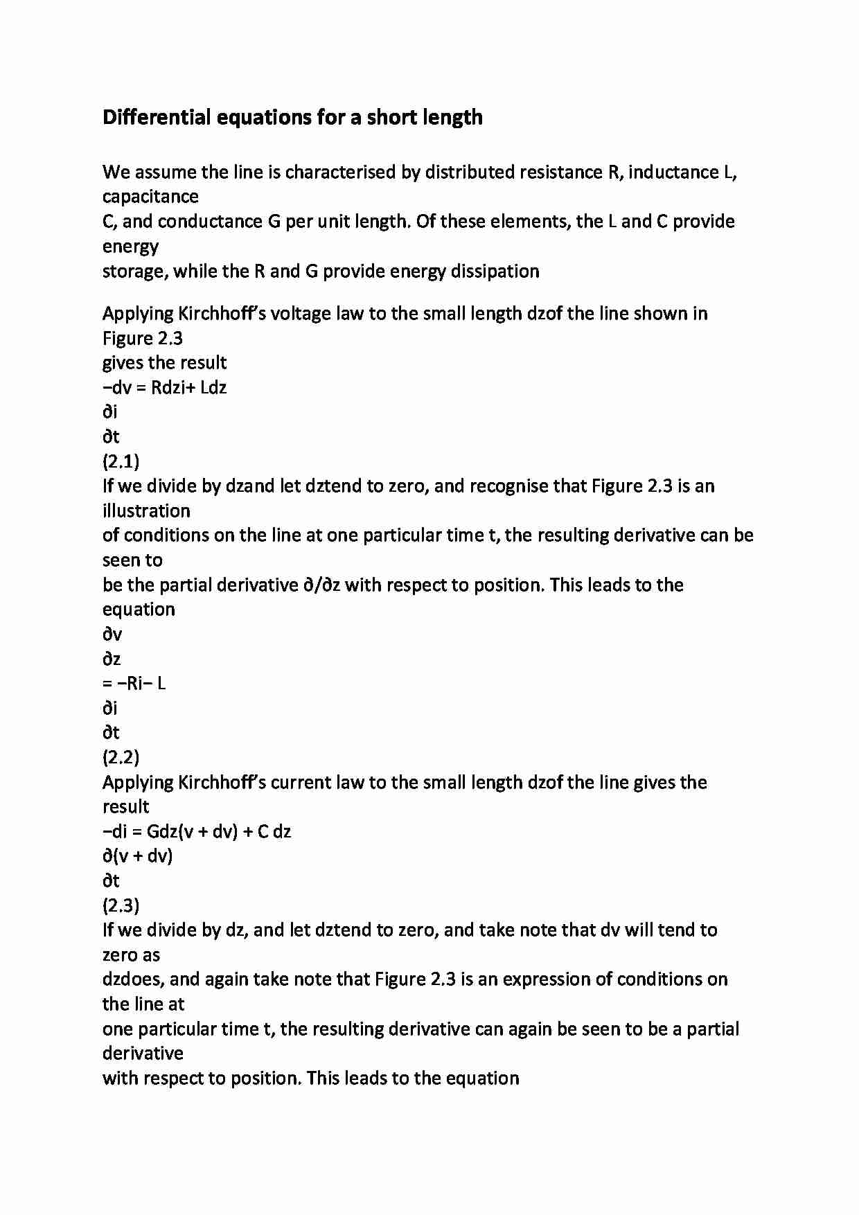 Differential equations for a short length - wykład - strona 1