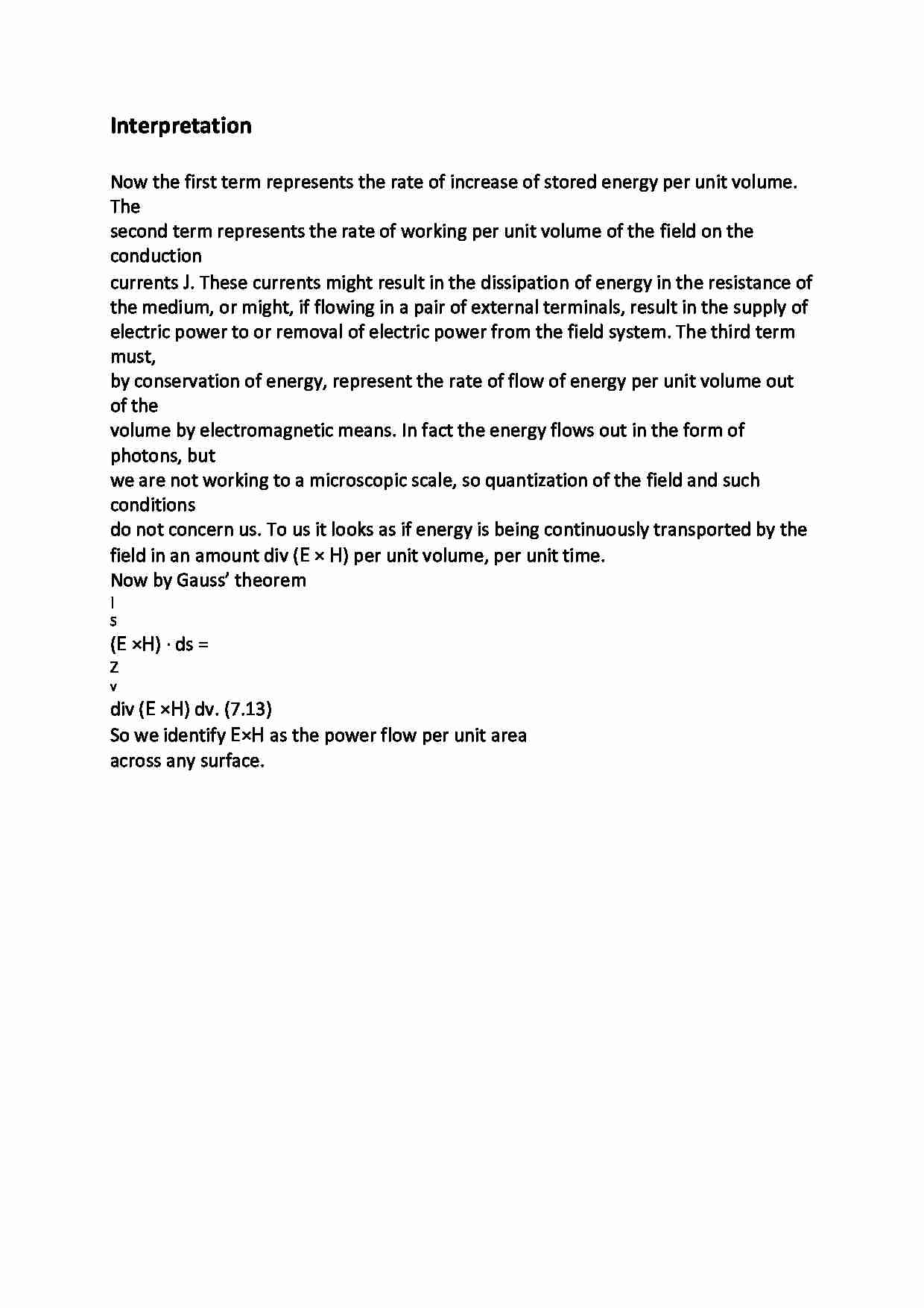 Interpretation - wykład - Gauss' theorem - strona 1