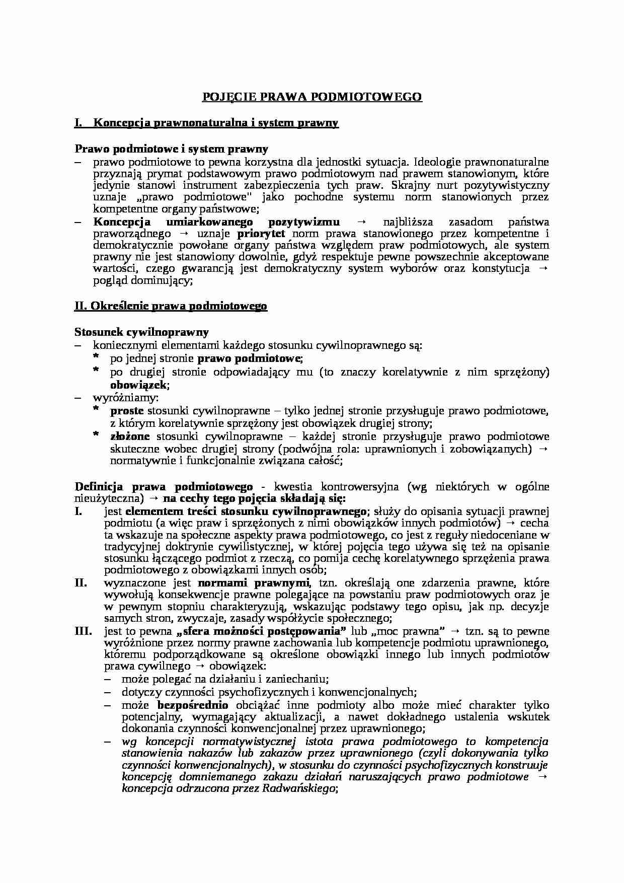 prawo cywilne - część ogólna - strona 1