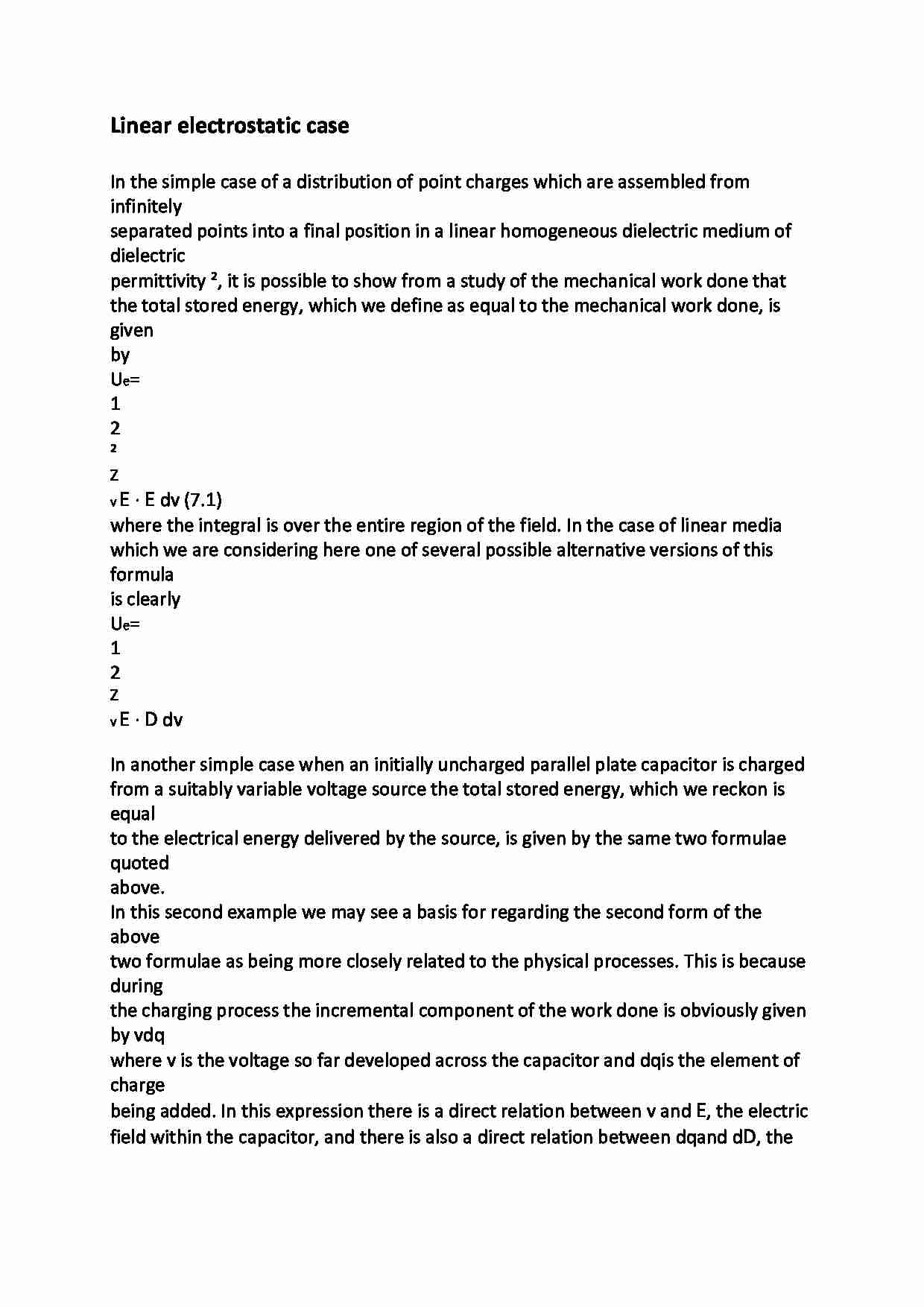Linear electrostatic case - wykład - strona 1