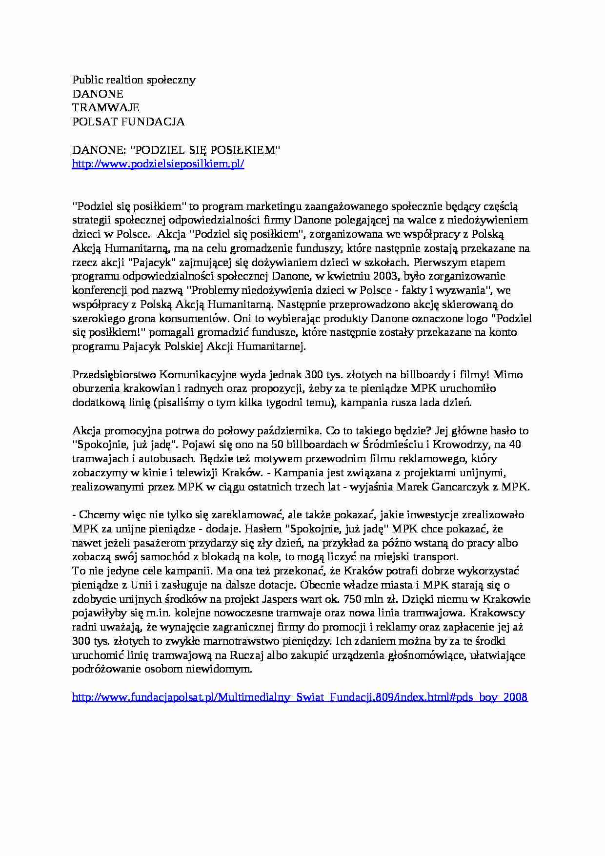 społeczna odpowiedzialność biznesu - case studies - strona 1