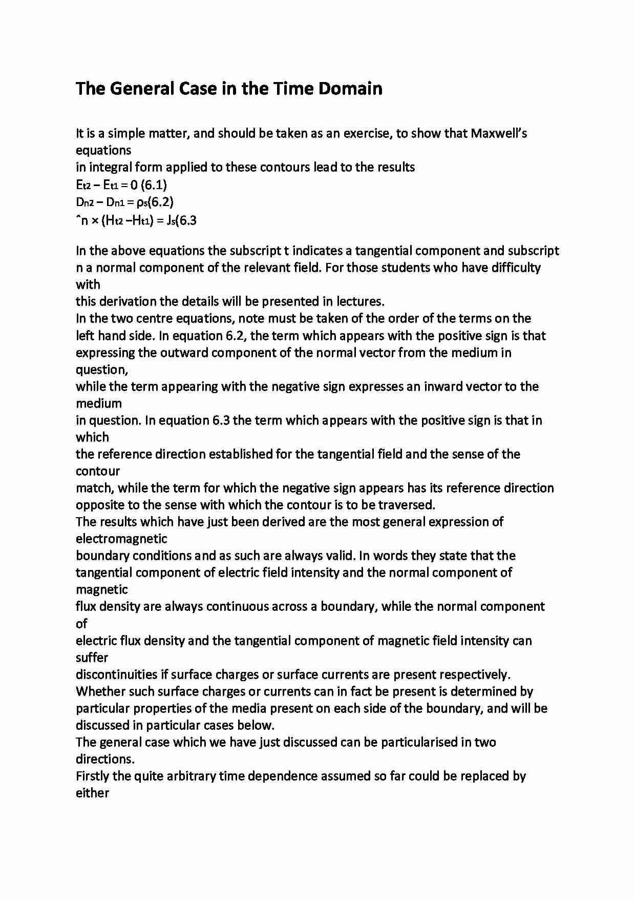 The General Case in the Time Domain - wykład - strona 1