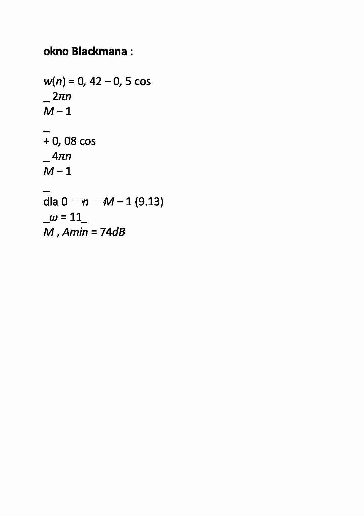 Okno Blackmana - opracowanie - strona 1
