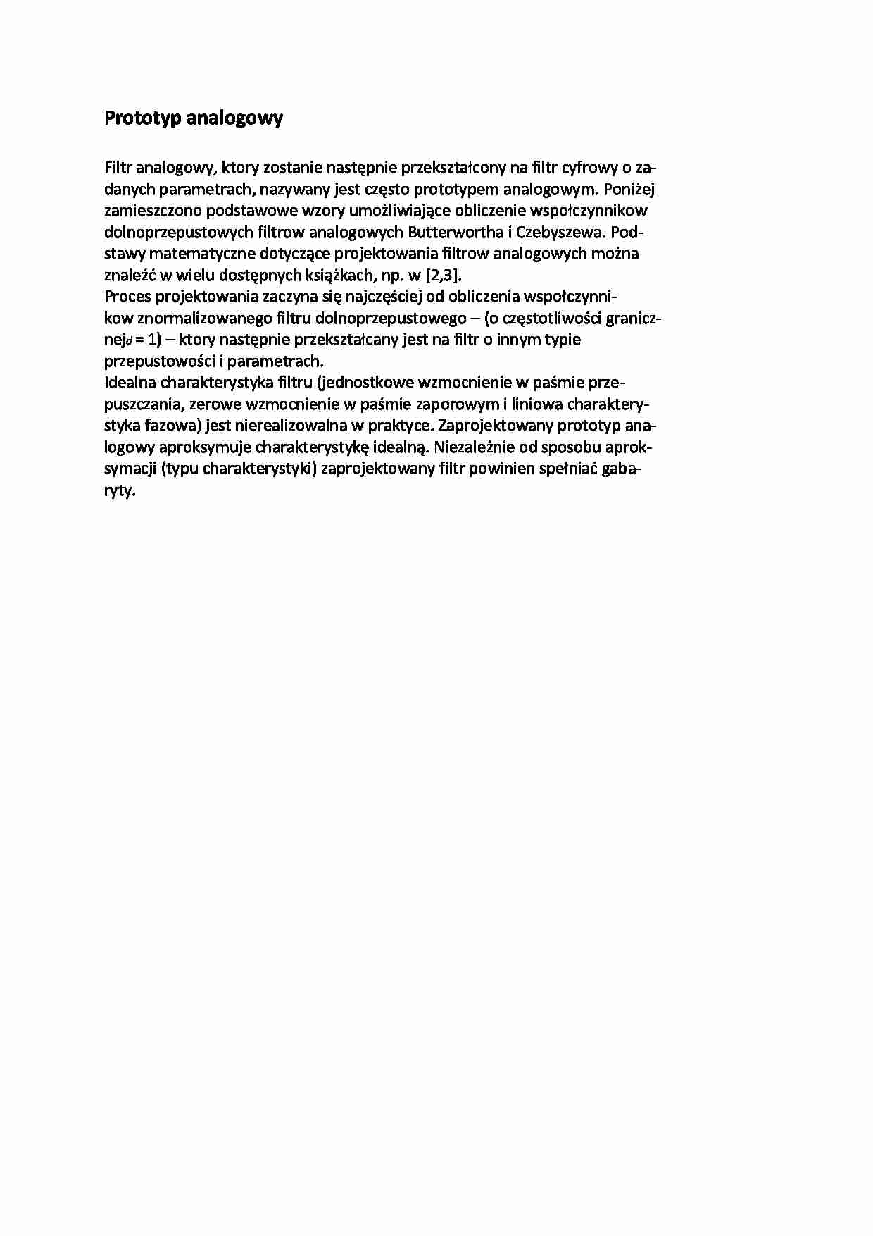 Prototyp analogowy - wykład - strona 1