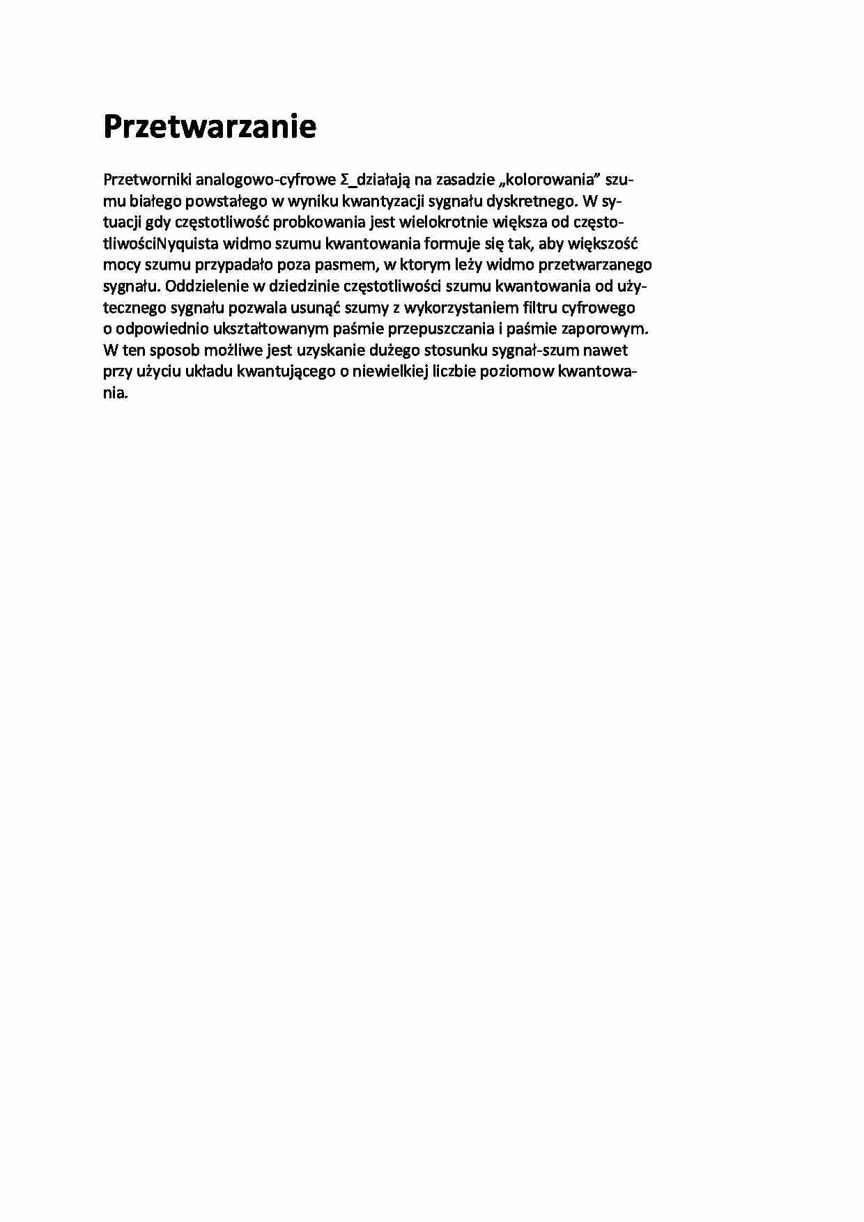 Przetwarzanie - wykład - strona 1