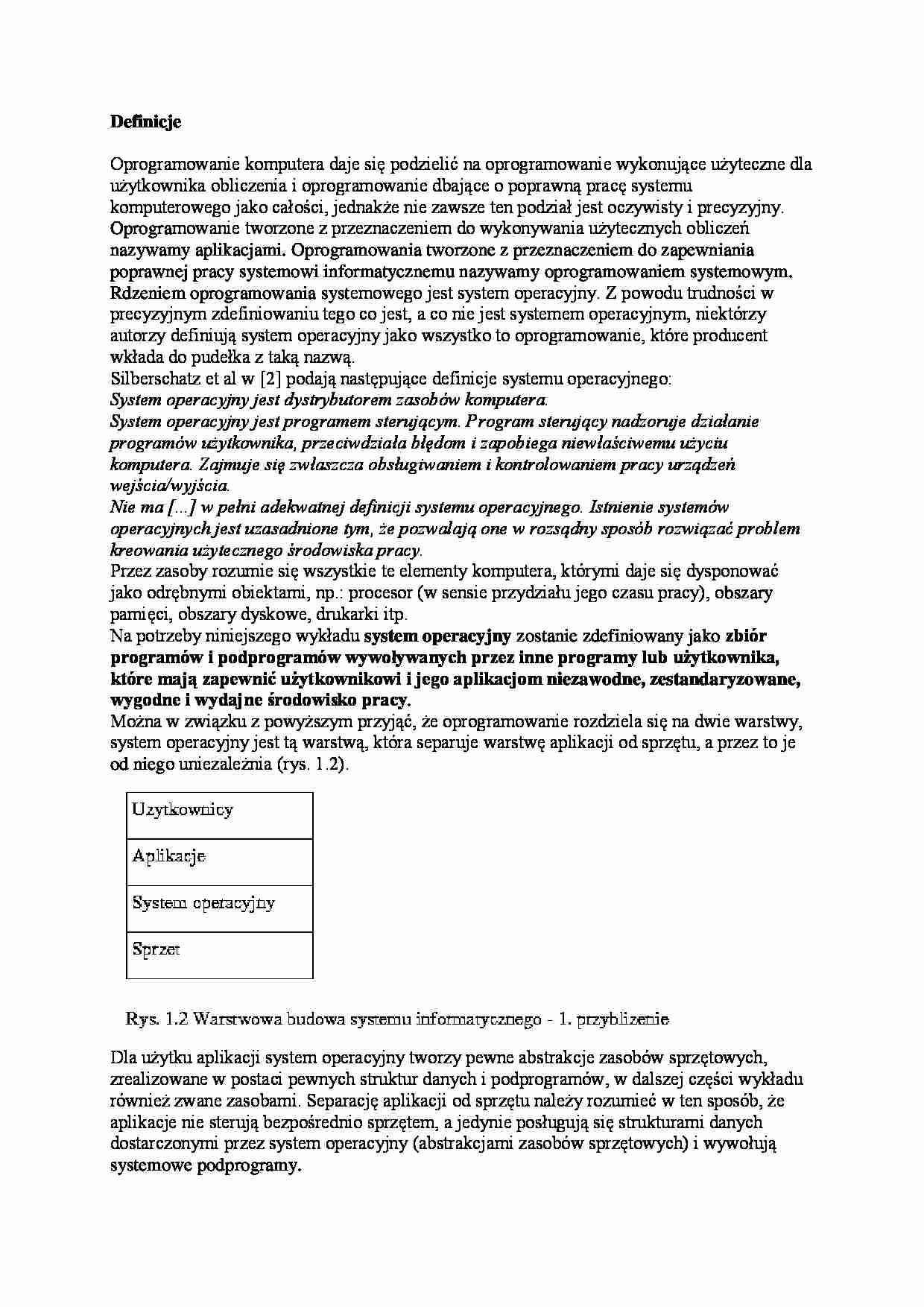 Definicje dotyczące komputera - wykład - strona 1