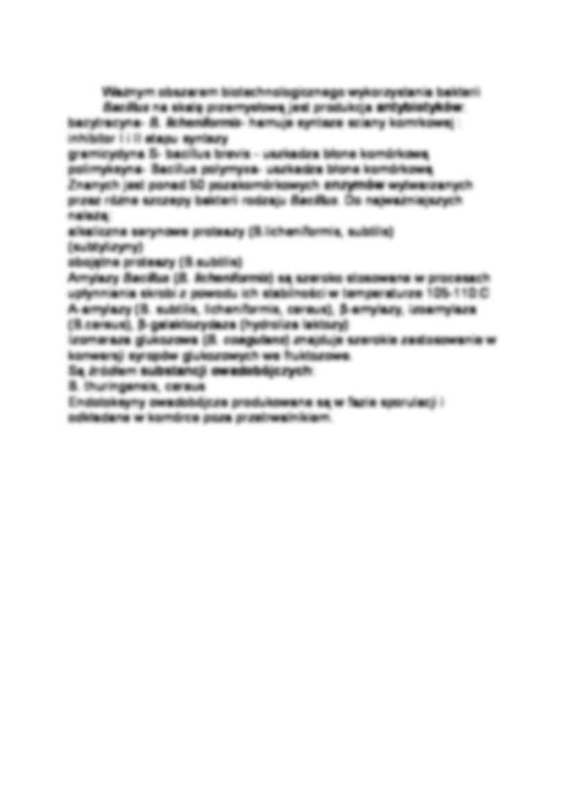 Znaczenie biotechnologiczne laseczek przetrwalnikujących z rodzaju Bacillus sp. - wykład - strona 2