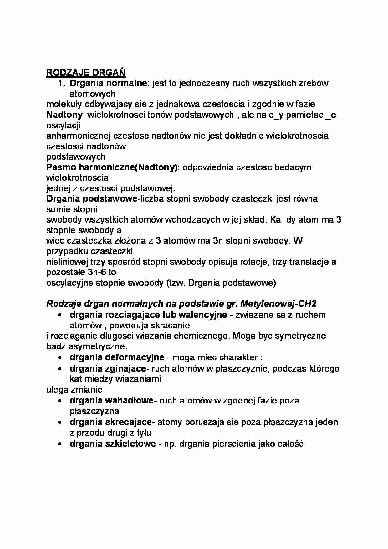 Rodzaje drgań - ćwiczenia - strona 1