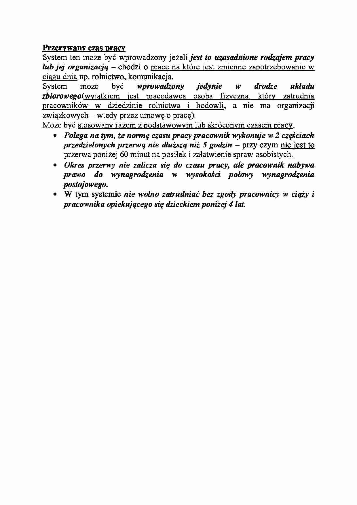 Przerywany czas pracy - strona 1