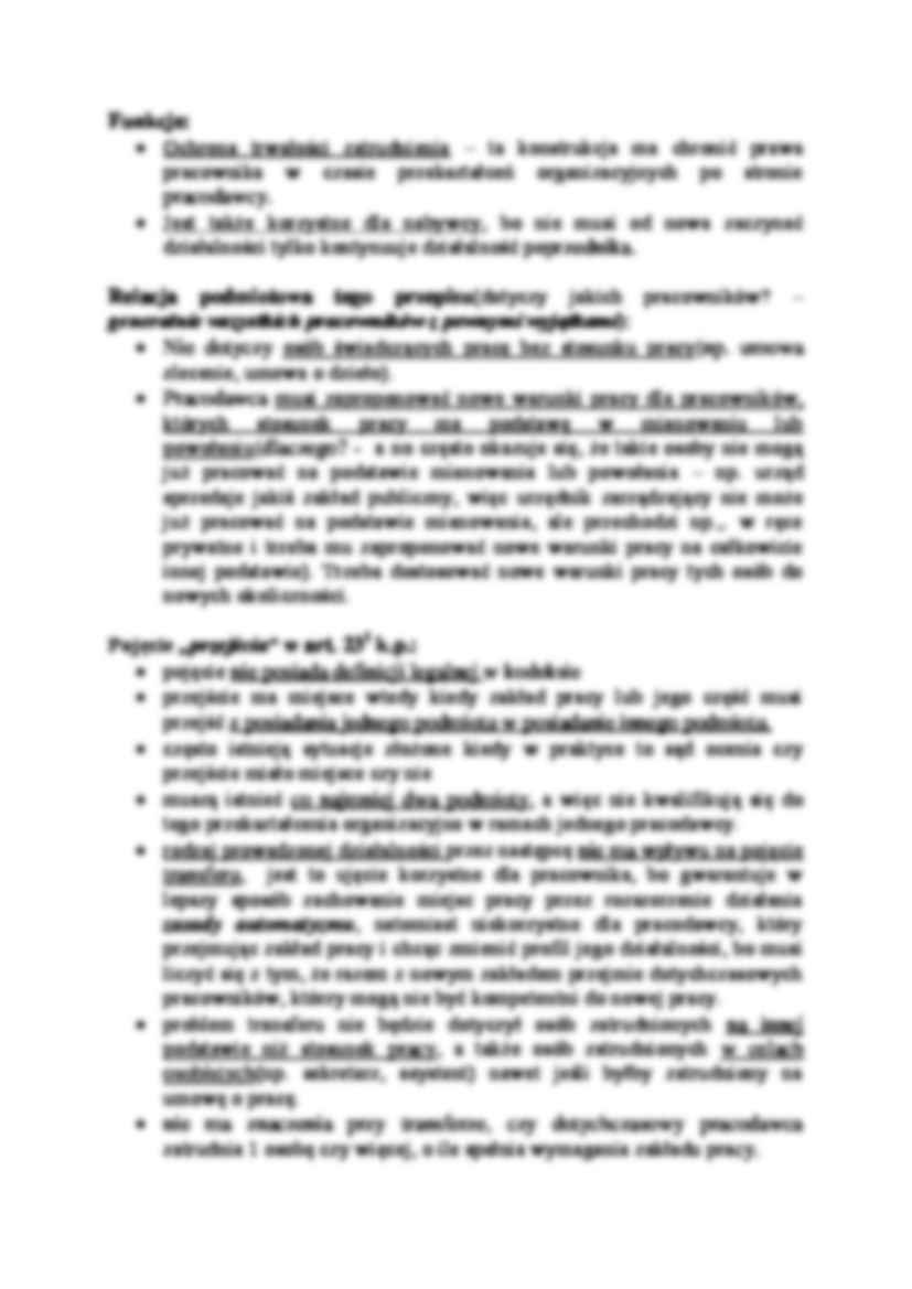Transfer - wykład z prawa pracy - strona 2