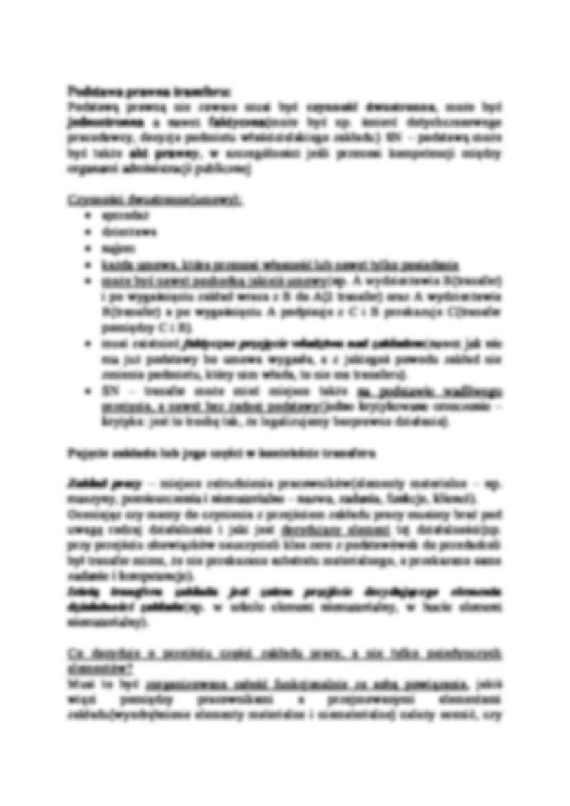 Transfer - wykład z prawa pracy - strona 3