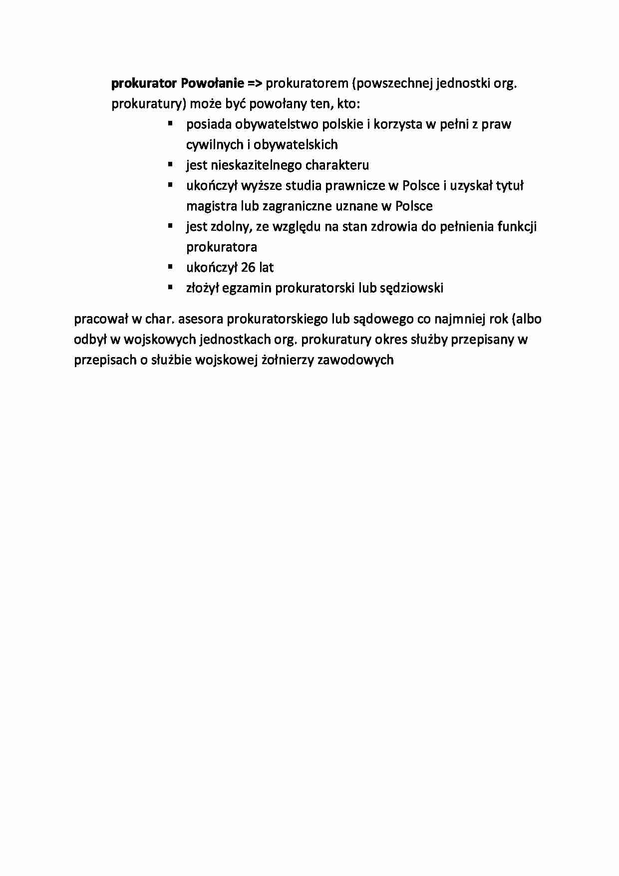 Prokurator Powołanie - wykład - strona 1