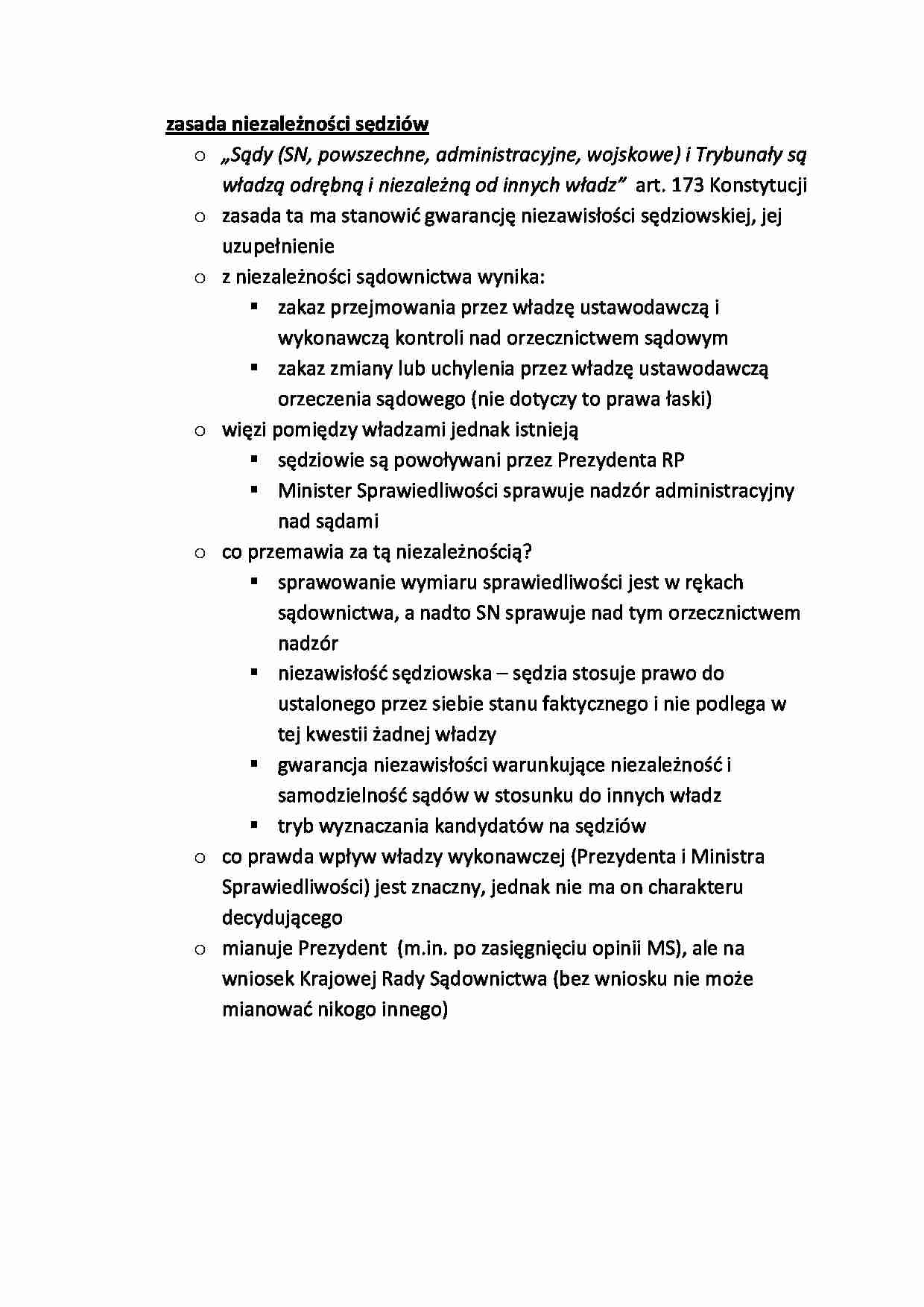 Zasada niezależności sędziów - strona 1