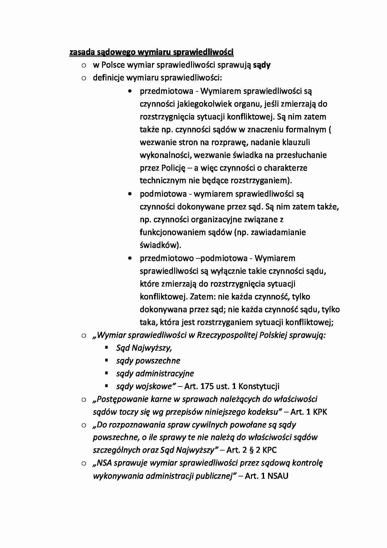 Zasada sądowego wymiaru sprawiedliwości - strona 1