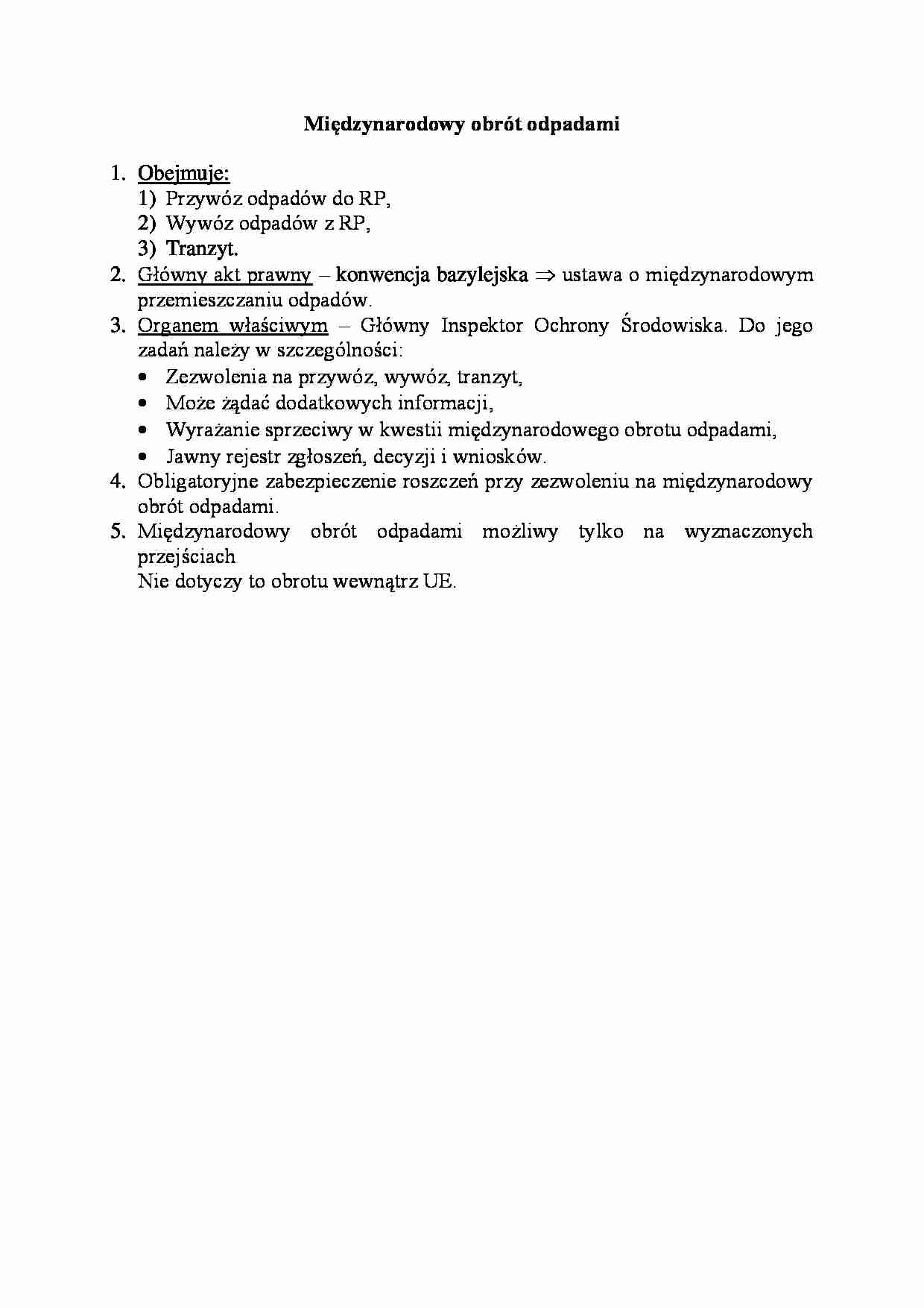 Międzynarodowy obrót odpadami - strona 1