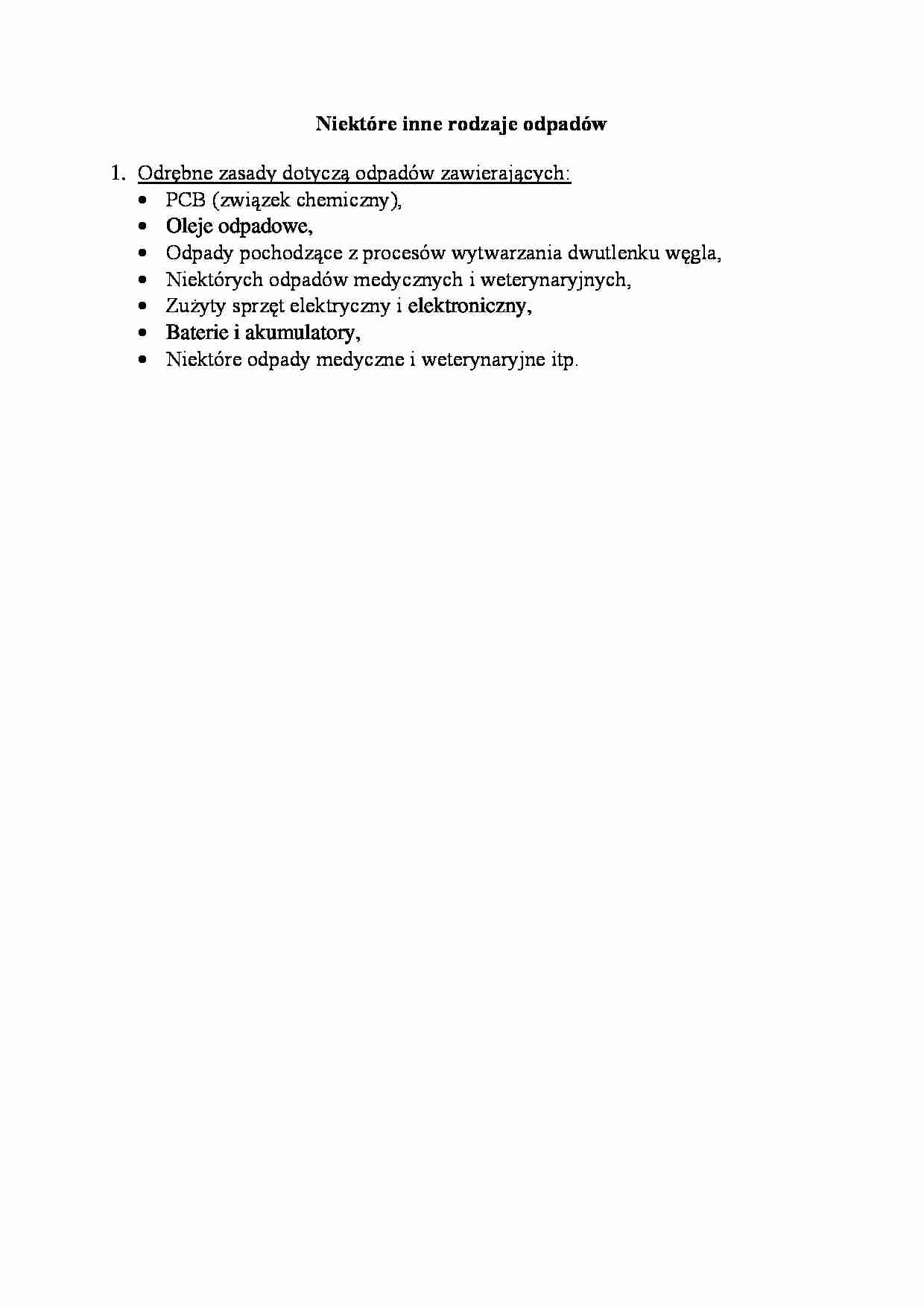 Niektóre inne rodzaje odpadów - strona 1