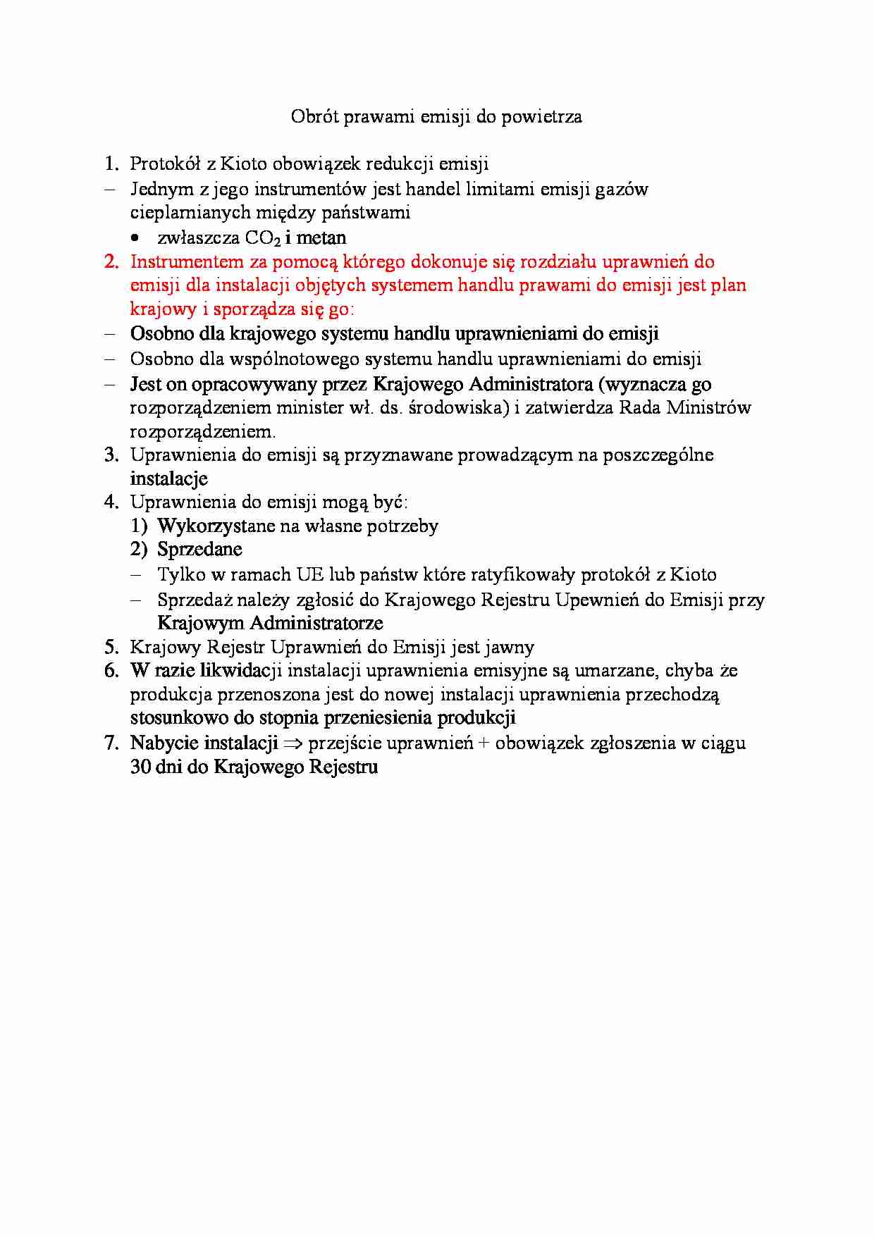 Obrót prawami emisji do powietrza - strona 1