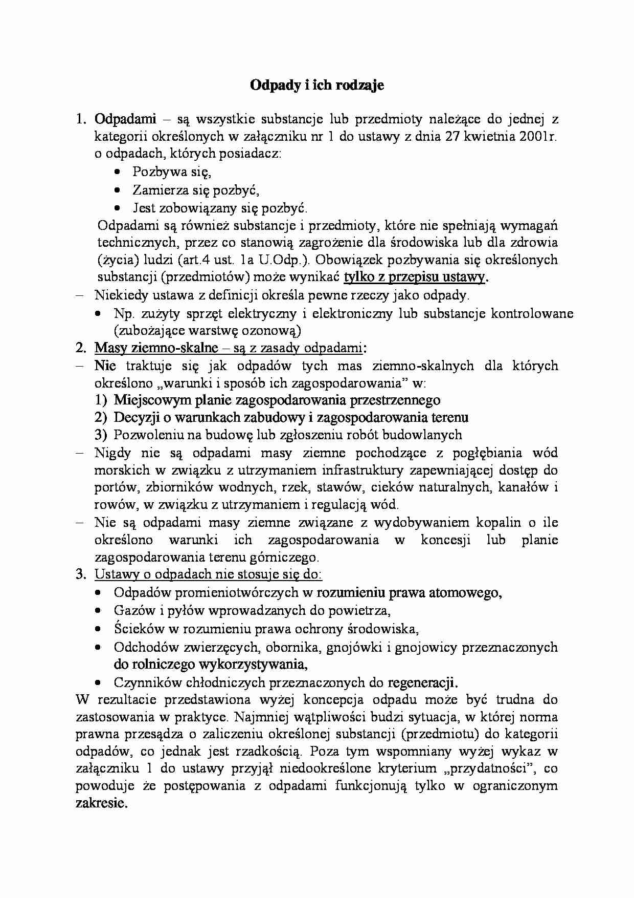 Odpady i ich rodzaje - strona 1