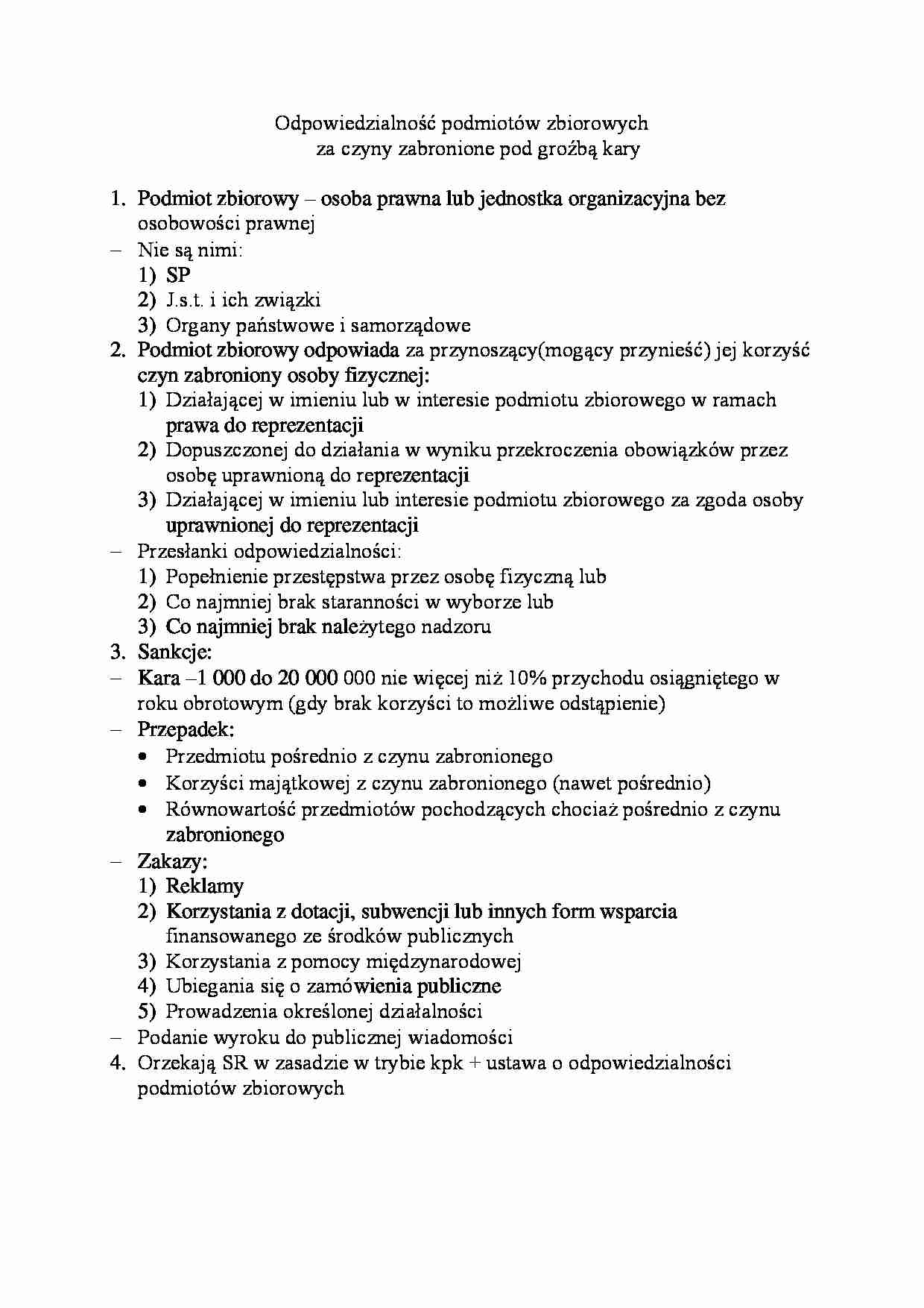 Odpowiedzialność podmiotów zbiorowych - strona 1